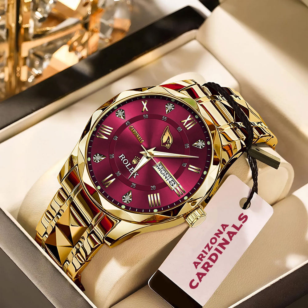 Arizona Cardinals Rolex Alloy Luxury Quartz Watch