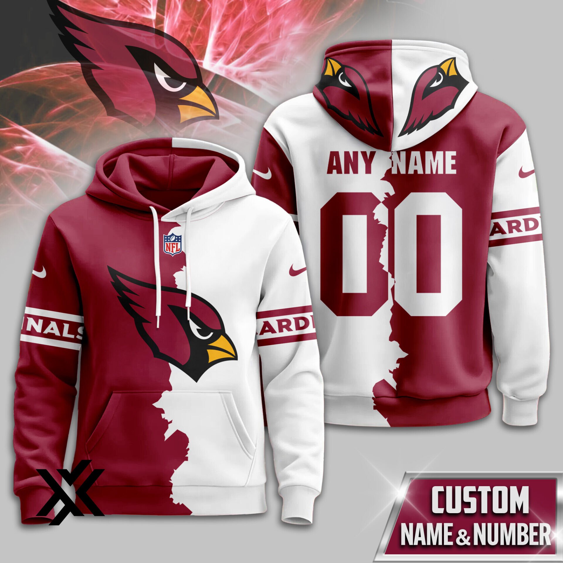 Arizona Cardinals Victory Split Hoodie