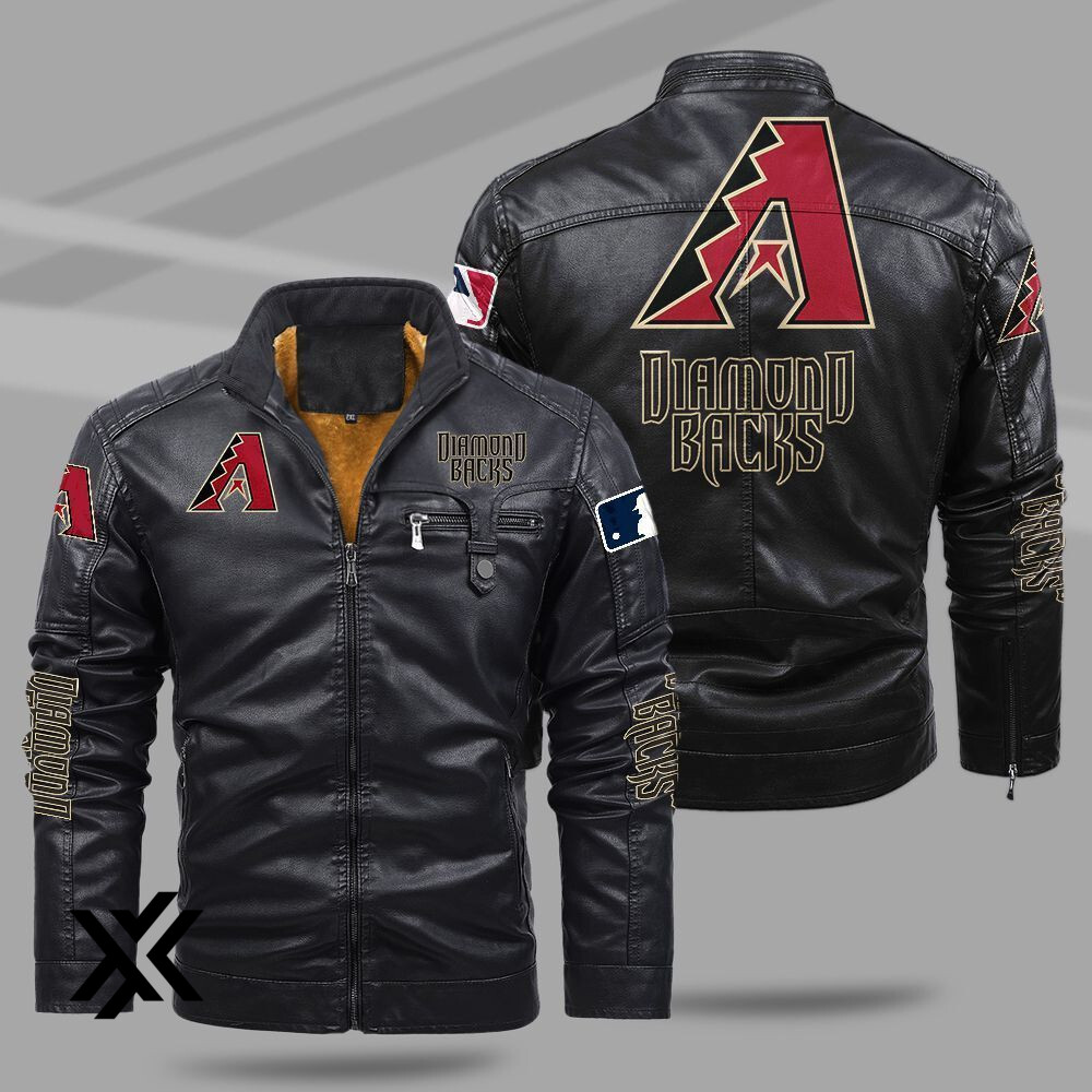 Arizona Diamondbacks Fleece Leather Jacket