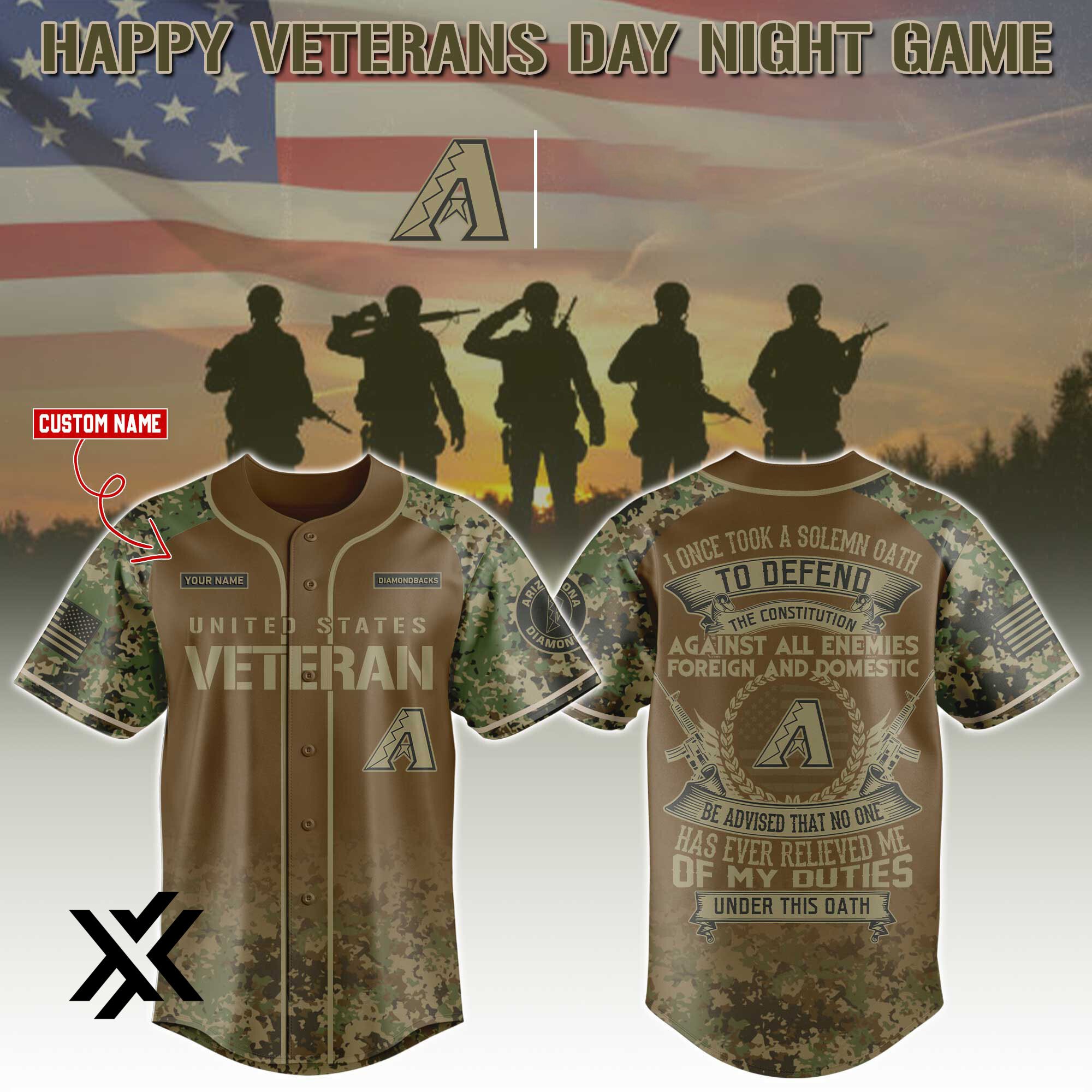 Arizona Diamondbacks Salute To Veterans 2025 Limited Jersey