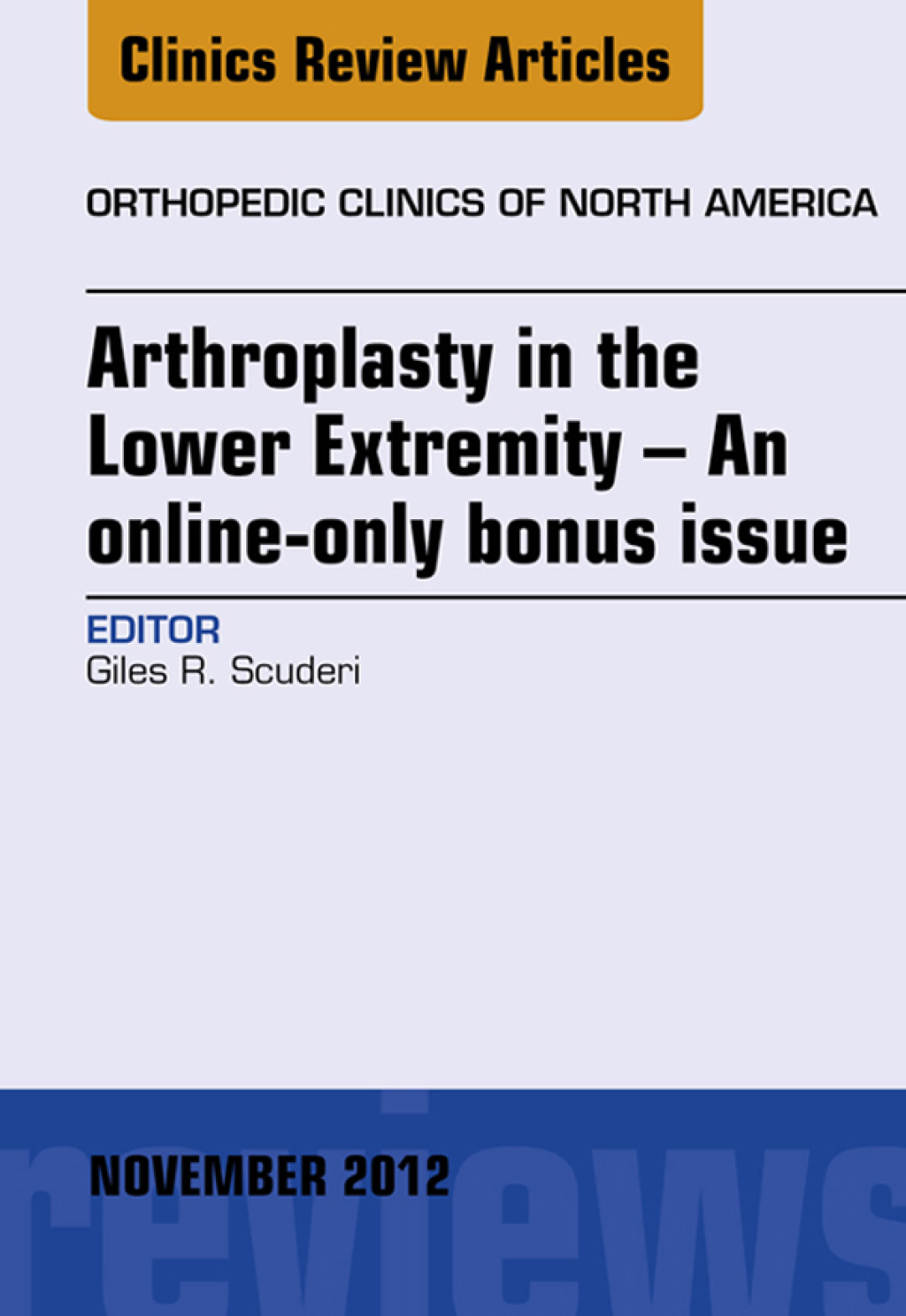 Arthroplasty in the Lower Extremity, An Issue of Orthopedic Clinics  â€“ PDF/EPUB Version Downloadable