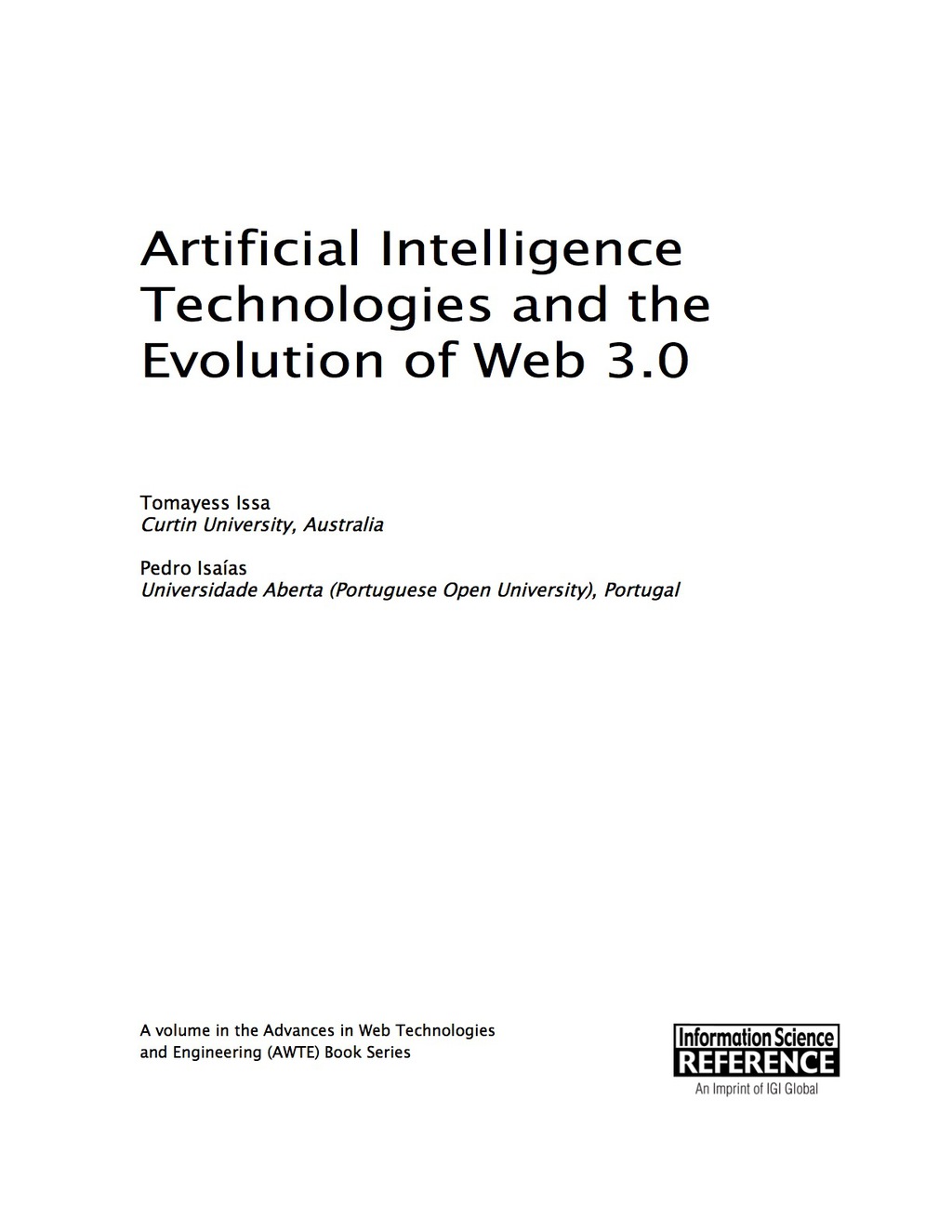 Artificial Intelligence Technologies and the Evolution of Web 3.0 â€“ PDF/EPUB Version Downloadable
