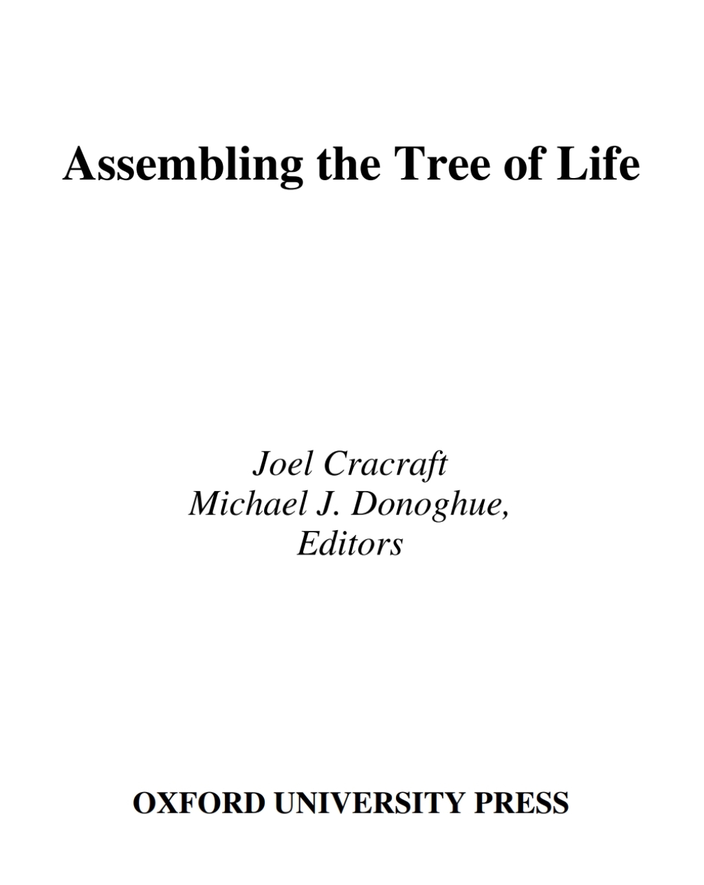 Assembling the Tree of Life 1st Edition â€“ PDF/EPUB Version Downloadable