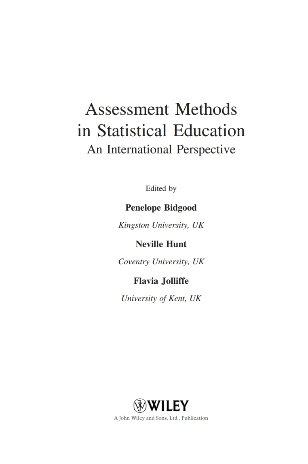 Assessment Methods in Statistical Education: An International Perspective An International Perspective 1st Edition â€“ PDF/EPUB Version Downloadable