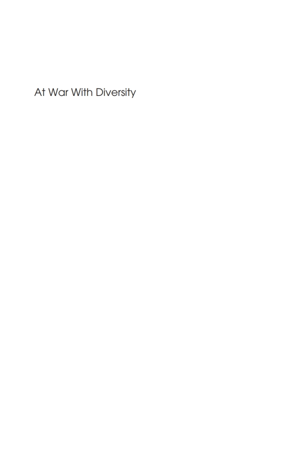 At War with Diversity US Language Policy in an Age of Anxiety 1st Edition - (PDF/EPUB Version)