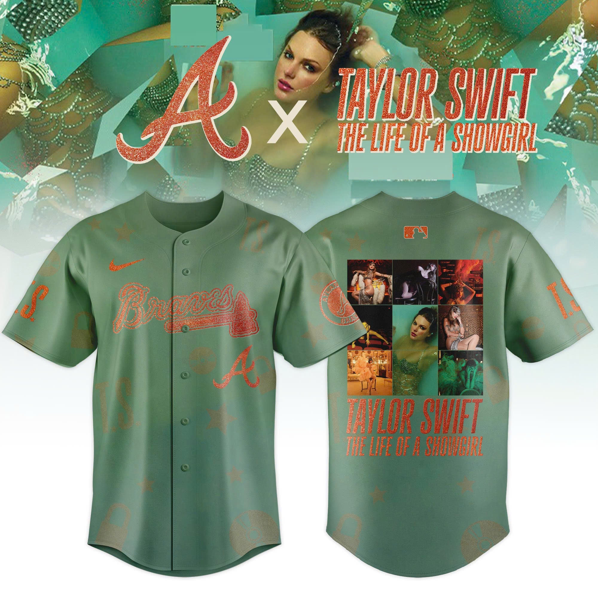 Atlanta Braves MLB x Taylor Swift â€œThe Life of a Showgirlâ€ 2025 Limited Editions Baseball Jersey