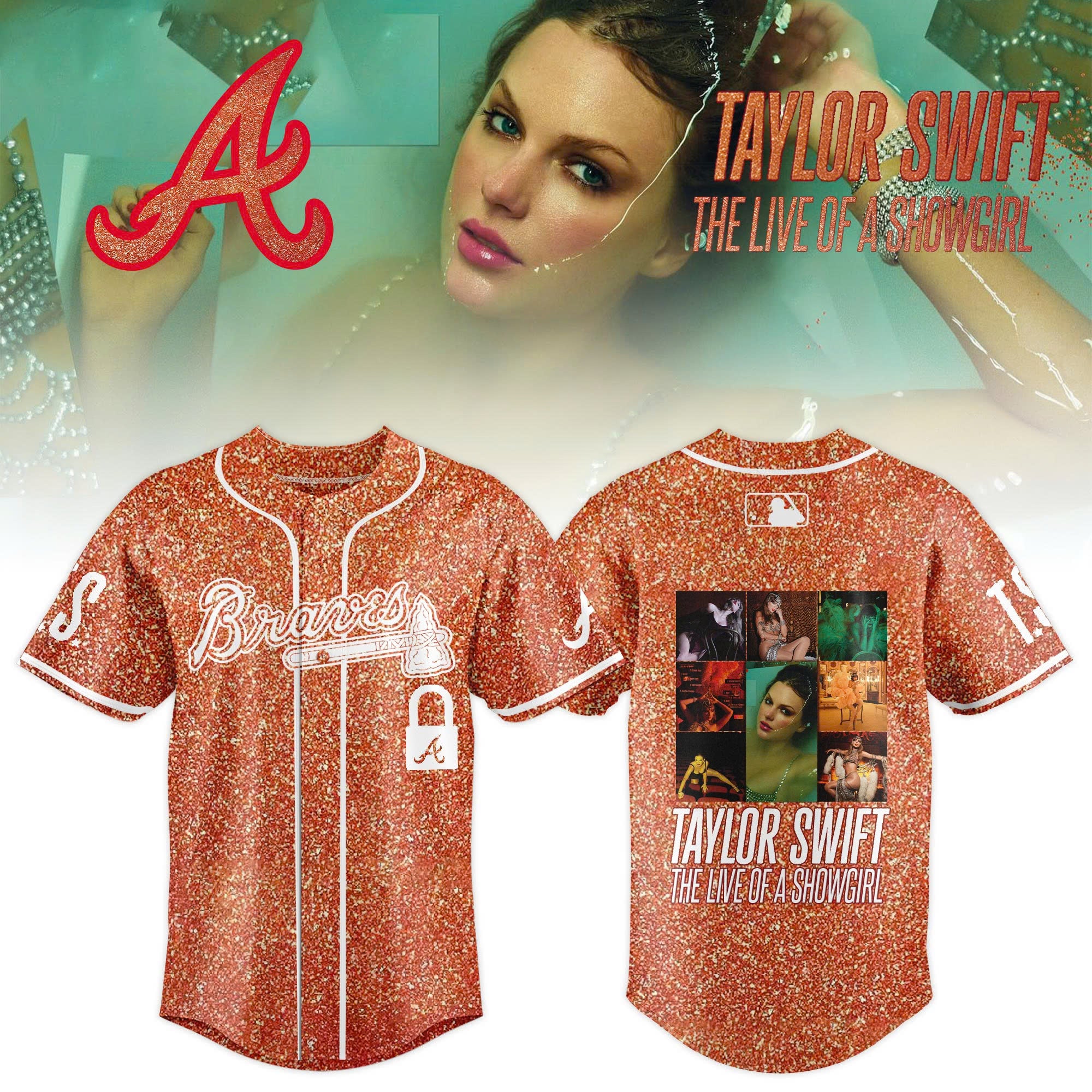 Atlanta Braves MLB x Taylor Swift â€œThe Life of a Showgirlâ€ 2025 Limited Editions Baseball Jersey