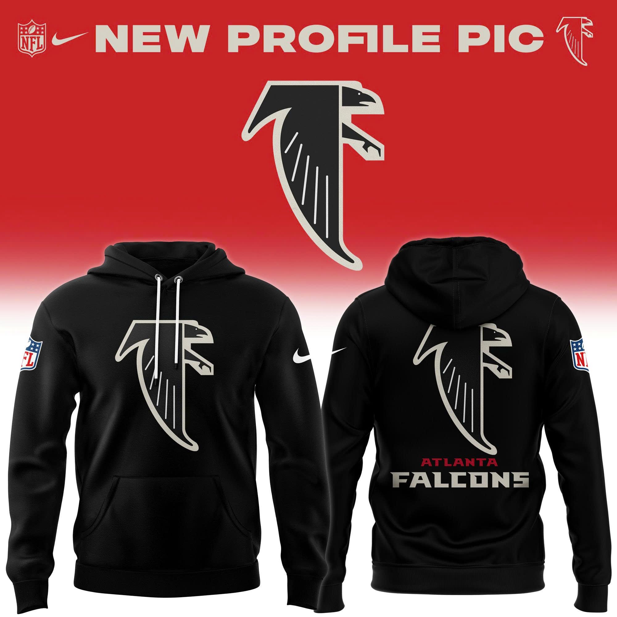 Atlanta Falcons Black New Profile Pic Fan Hoodie 2025