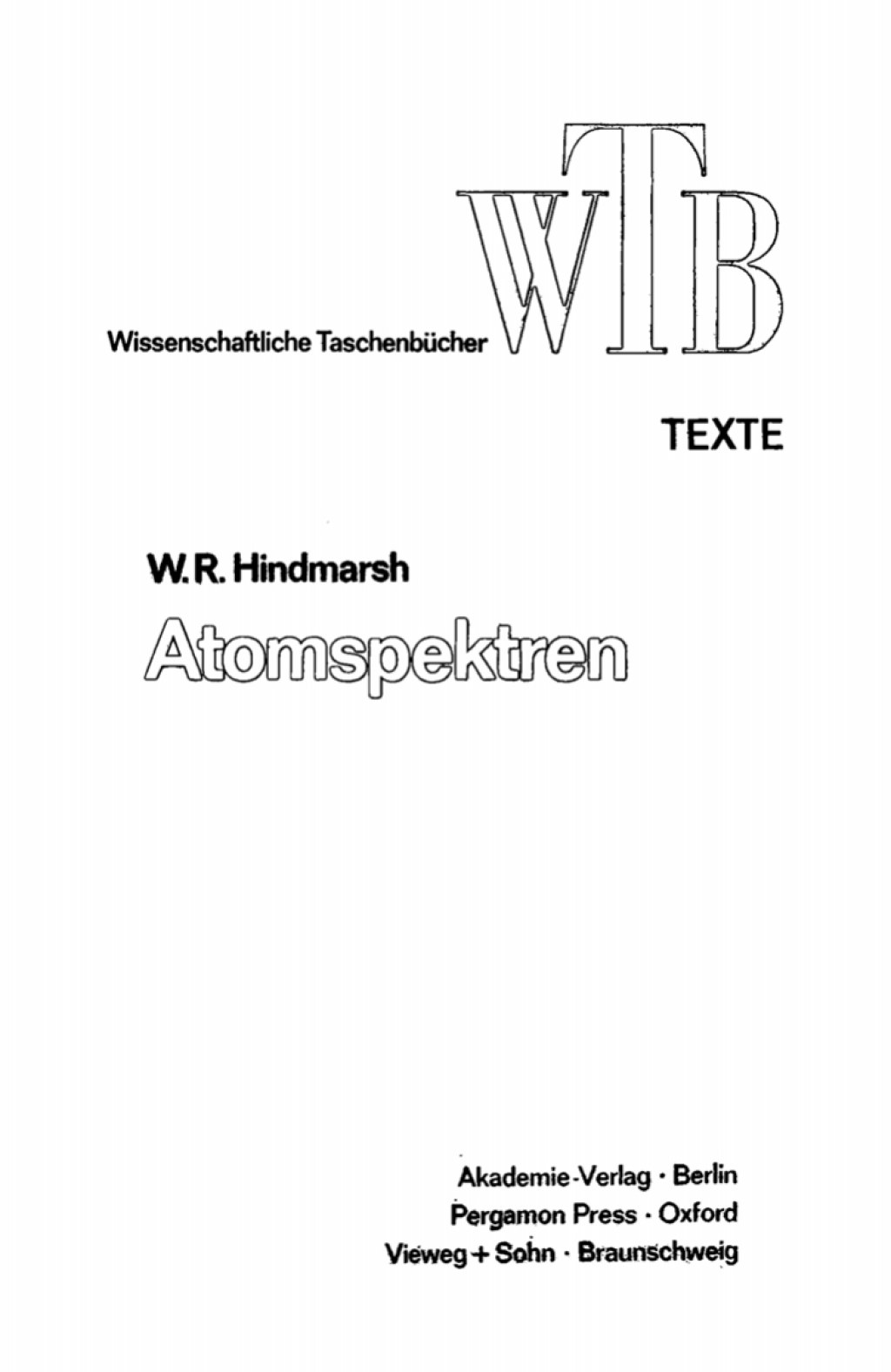 Atomspektren 1st Edition â€“ PDF/EPUB Version Downloadable