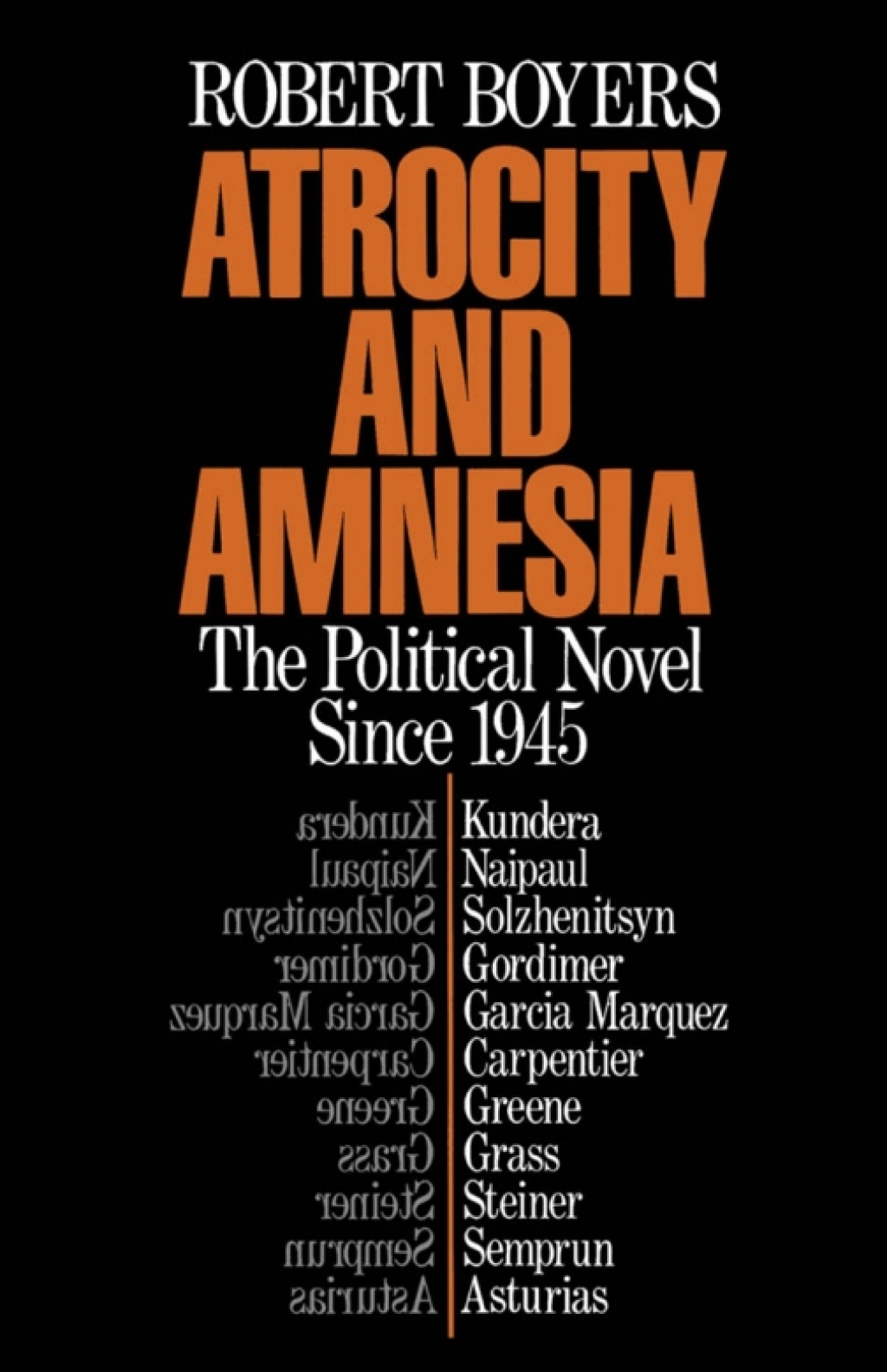 Atrocity and Amnesia The Political Novel since 1945  â€“ PDF/EPUB Version Downloadable