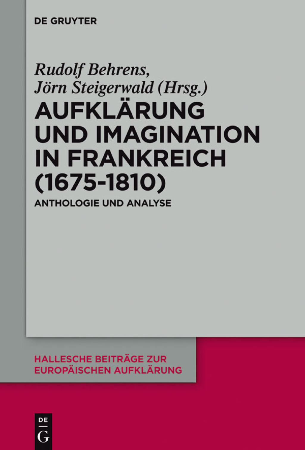 AufklÃ¤rung und Imagination in Frankreich (1675-1810) Anthologie und Analyse 1st Edition â€“ PDF/EPUB Version Downloadable