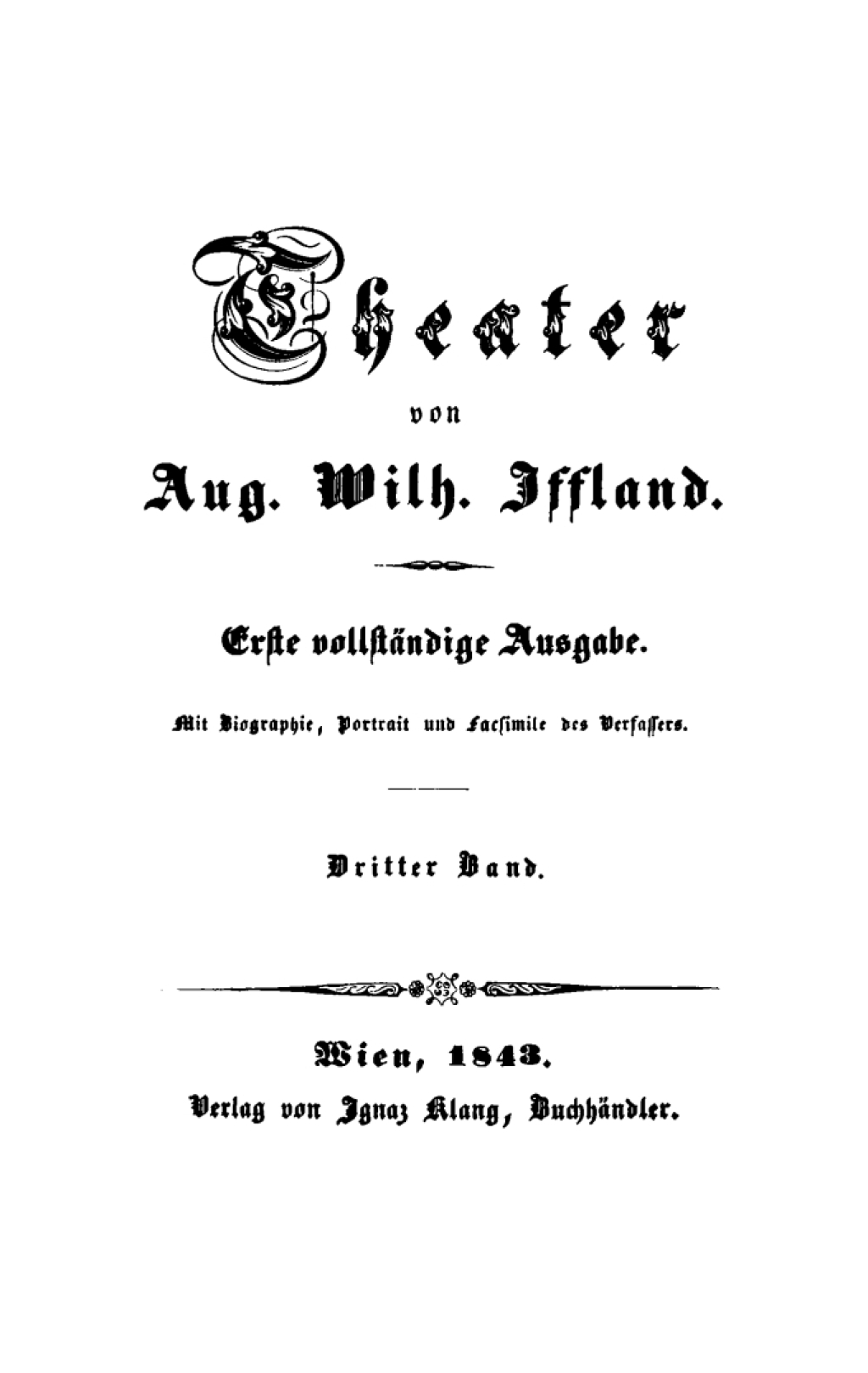 Aug. Wilh. Iffland: Theater. Band 3 1st Edition â€“ PDF/EPUB Version Downloadable