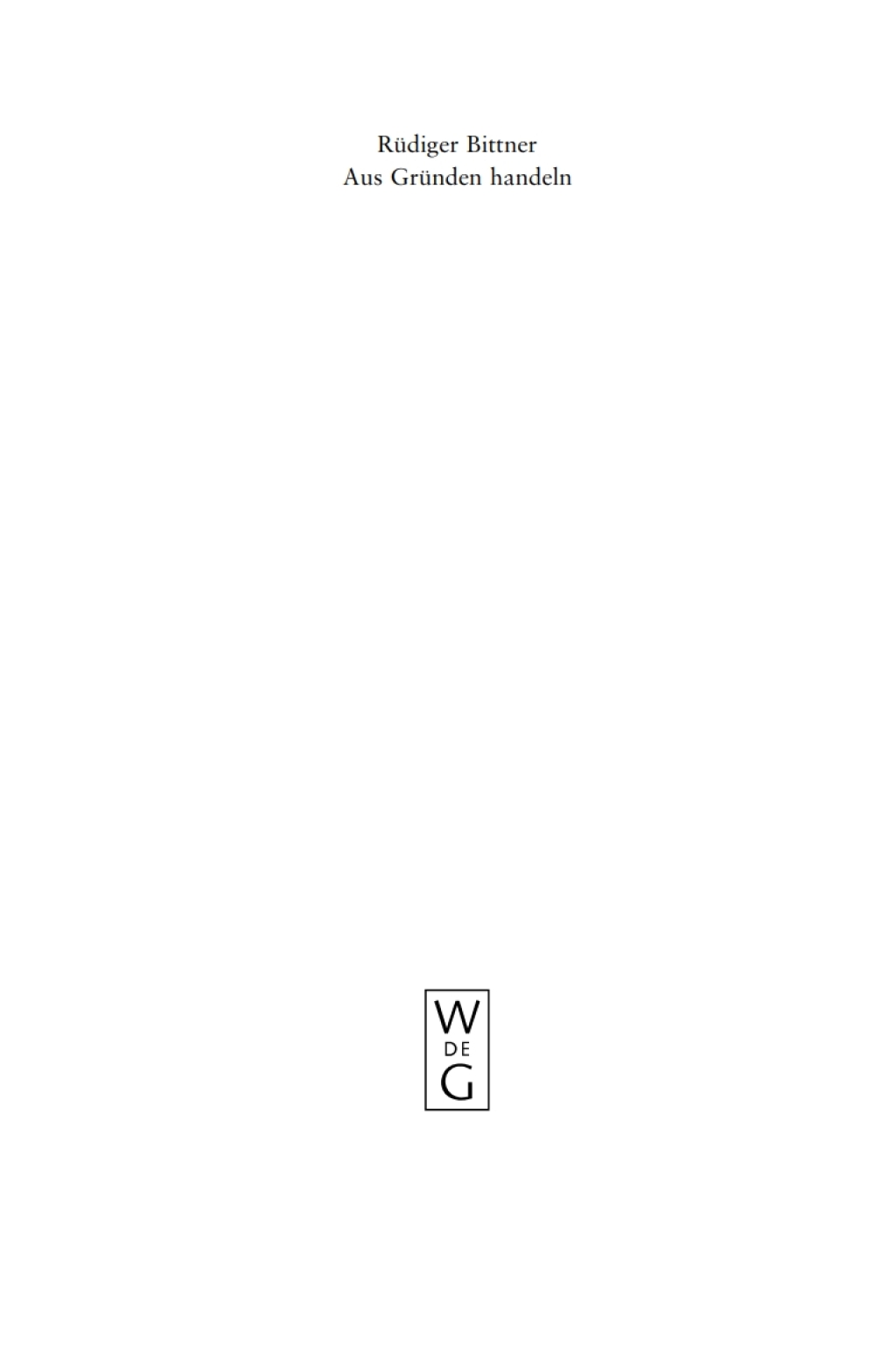 Aus GrÃ¼nden handeln 1st Edition â€“ PDF/EPUB Version Downloadable