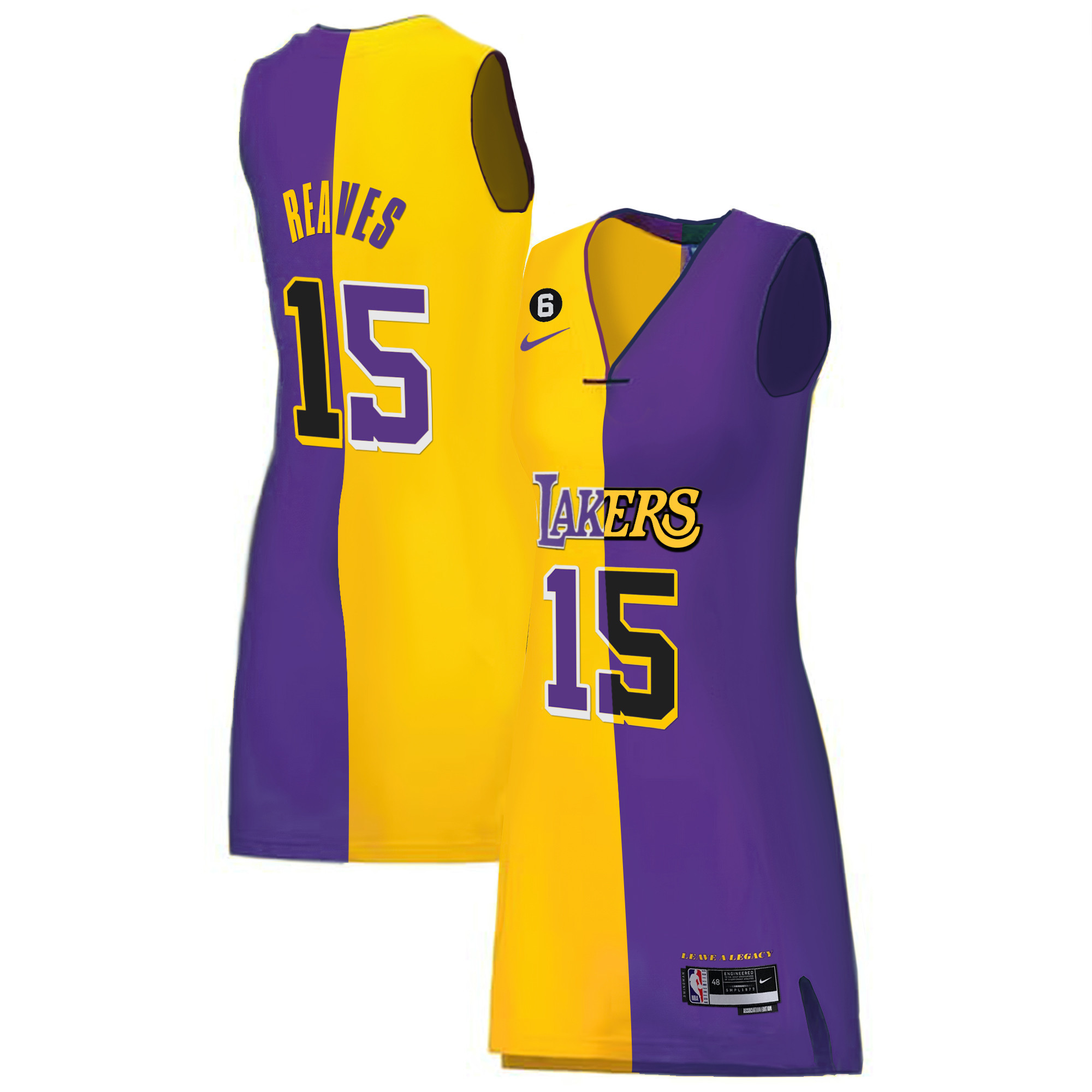 Austin Reaves Women's Los Angeles Lakers Gold & Split Dress Split Jersey - All Stitched