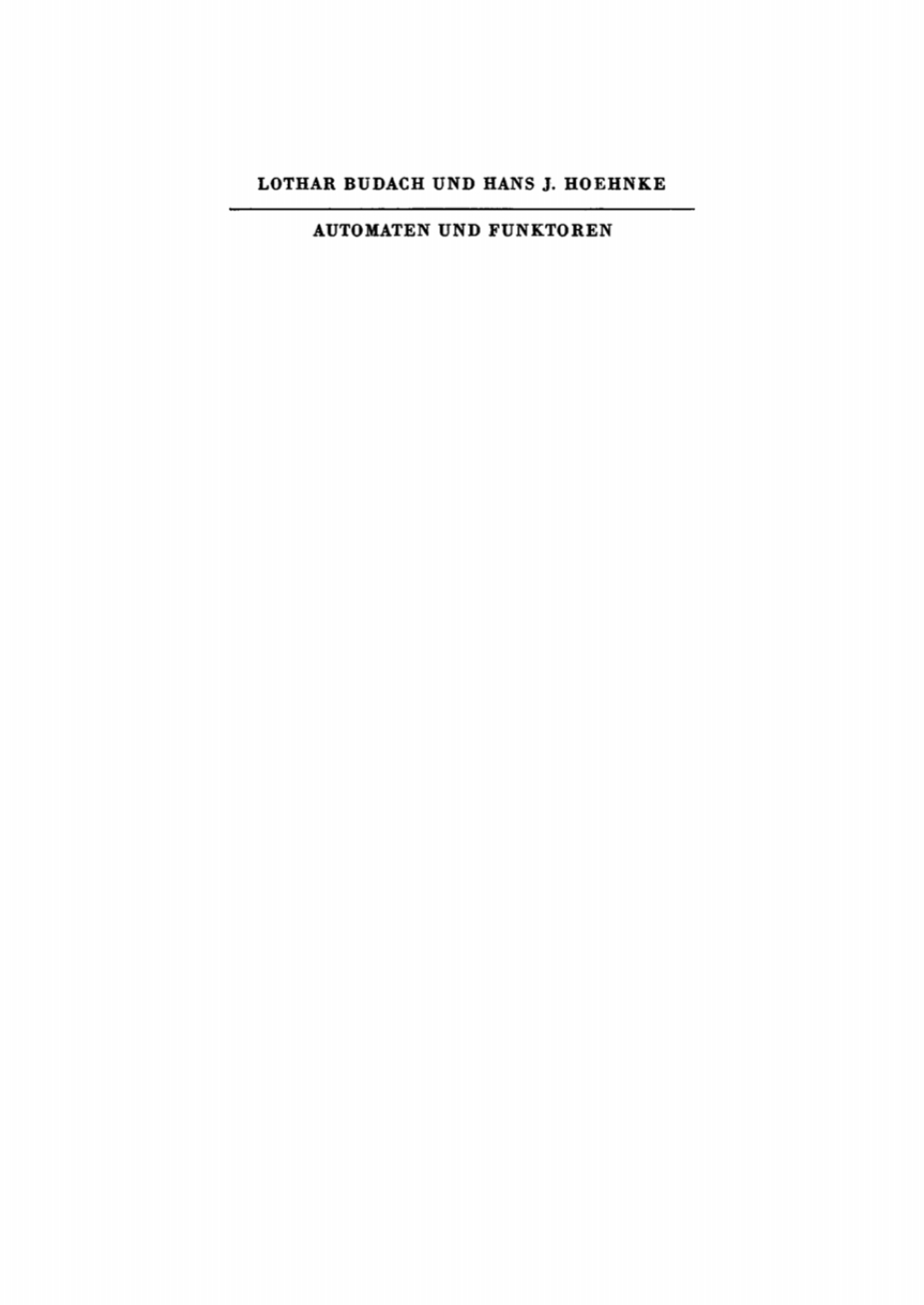 Automaten und Funktoren 1st Edition â€“ PDF/EPUB Version Downloadable