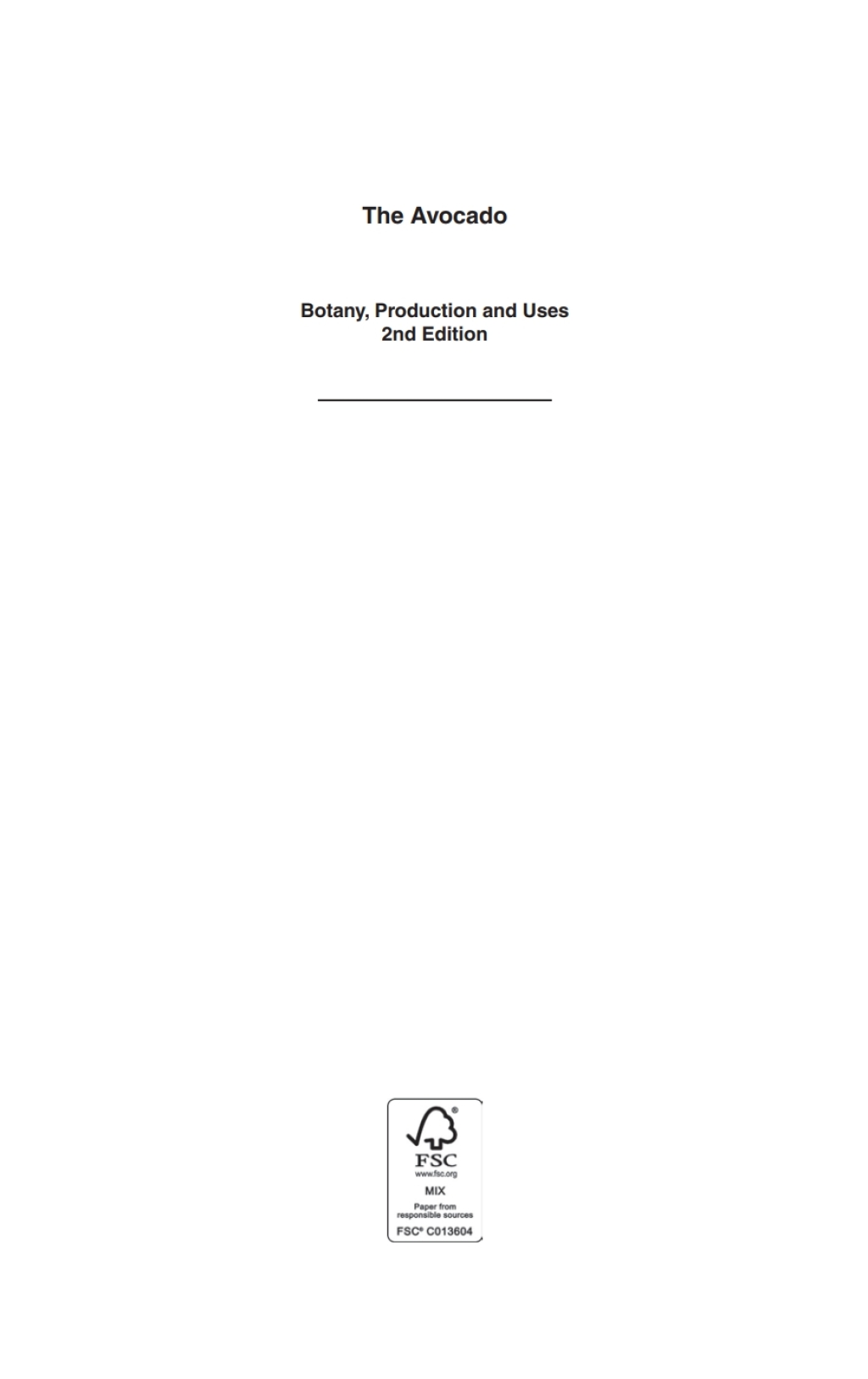 Avocado, The Botany, Production and Uses 2nd Edition â€“ PDF/EPUB Version Downloadable