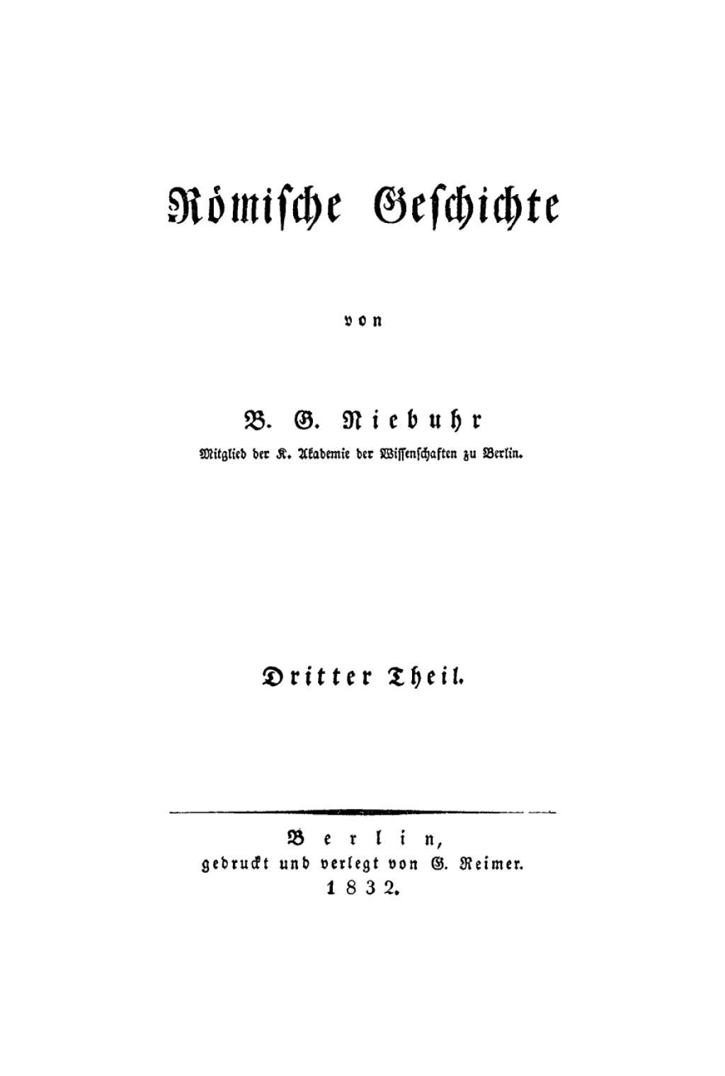 B. G. Niebuhr: RÃ¶mische Geschichte. Teil 3 1st Edition â€“ PDF/EPUB Version Downloadable