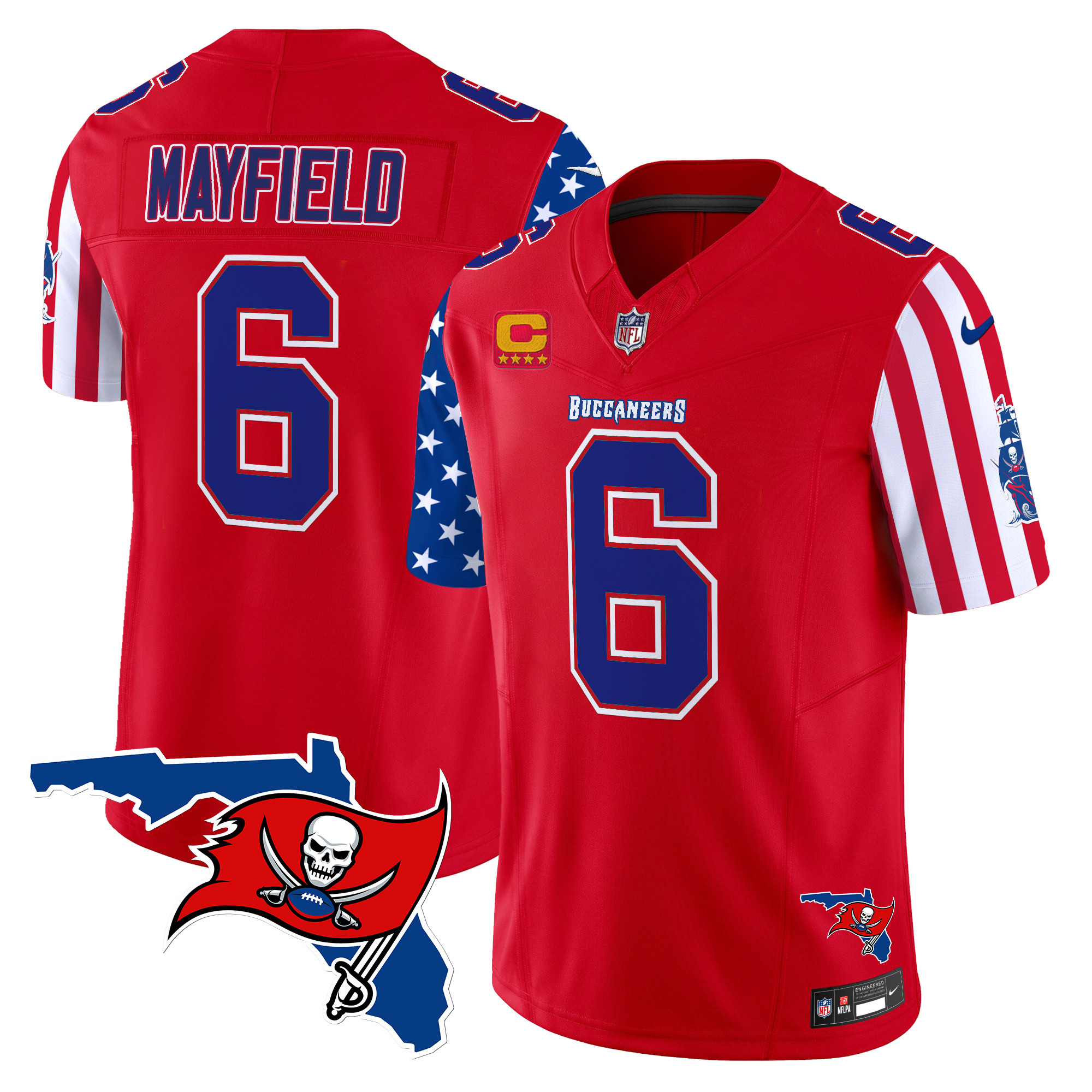 Baker Mayfield Men's Tampa Bay Buccaneers American Style Vapor Limited Red Jersey - All Stitched