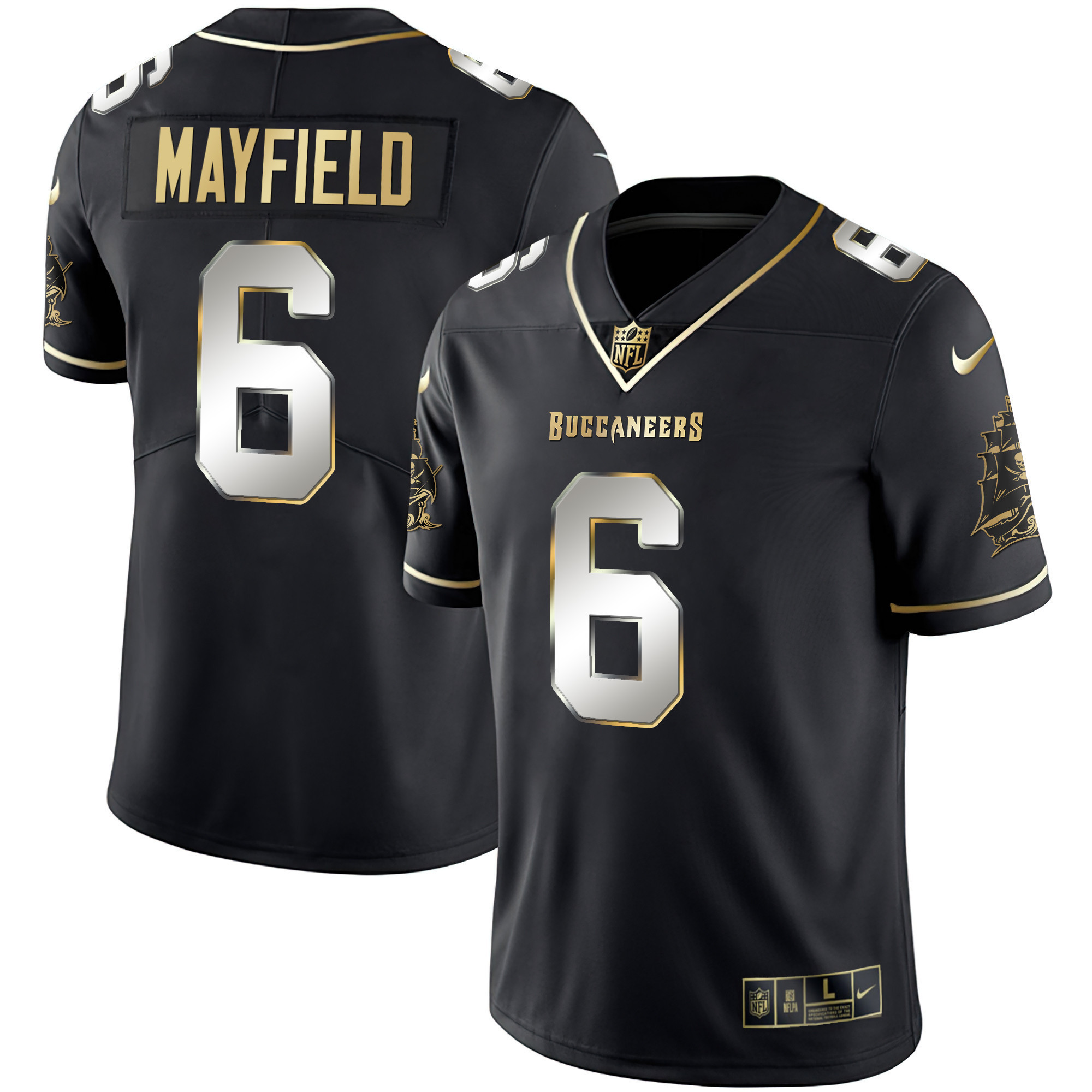 Baker Mayfield Men's Tampa Bay Buccaneers Gold Vapor Black Limited Jersey - All Stitched