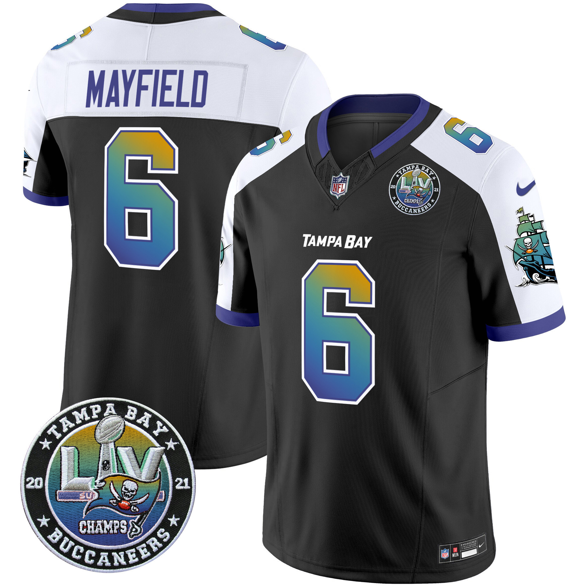Baker Mayfield Men's Tampa Bay Buccaneers "Tampa City" Super Bowl LIV Patch Vapor Limited Alternate Jersey - All Stitched