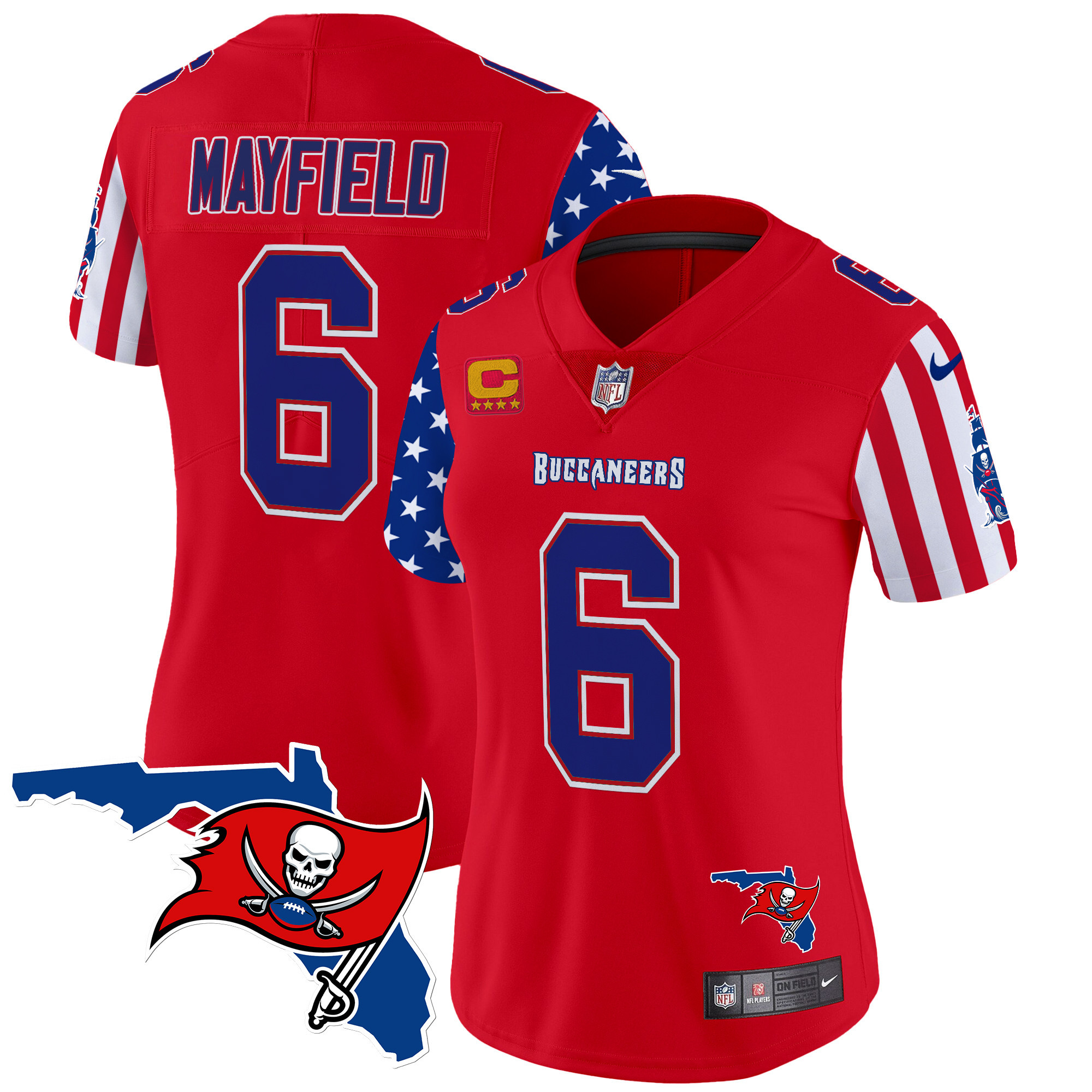 Baker Mayfield Women's Tampa Bay Buccaneers American Style Vapor Limited Red Jersey - All Stitched