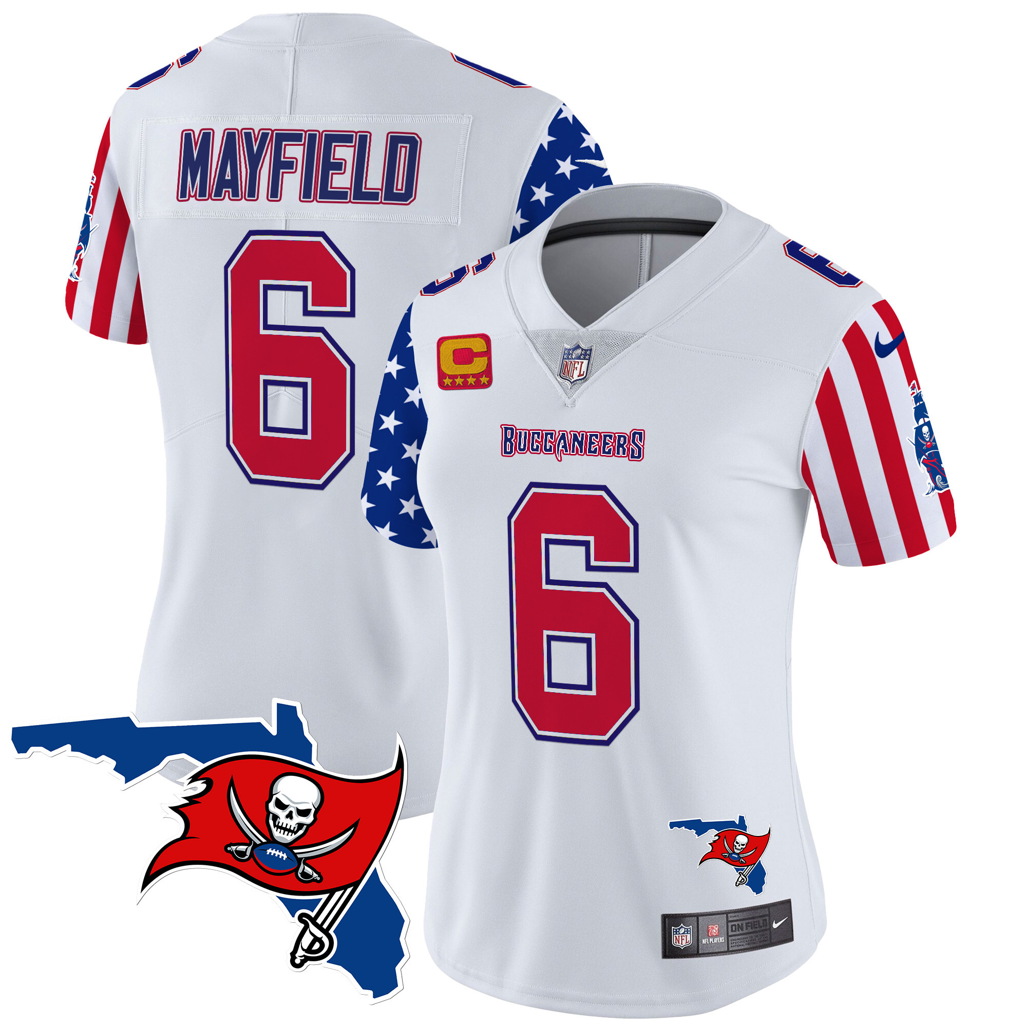 Baker Mayfield Women's Tampa Bay Buccaneers American Style Vapor Limited White Jersey - All Stitched