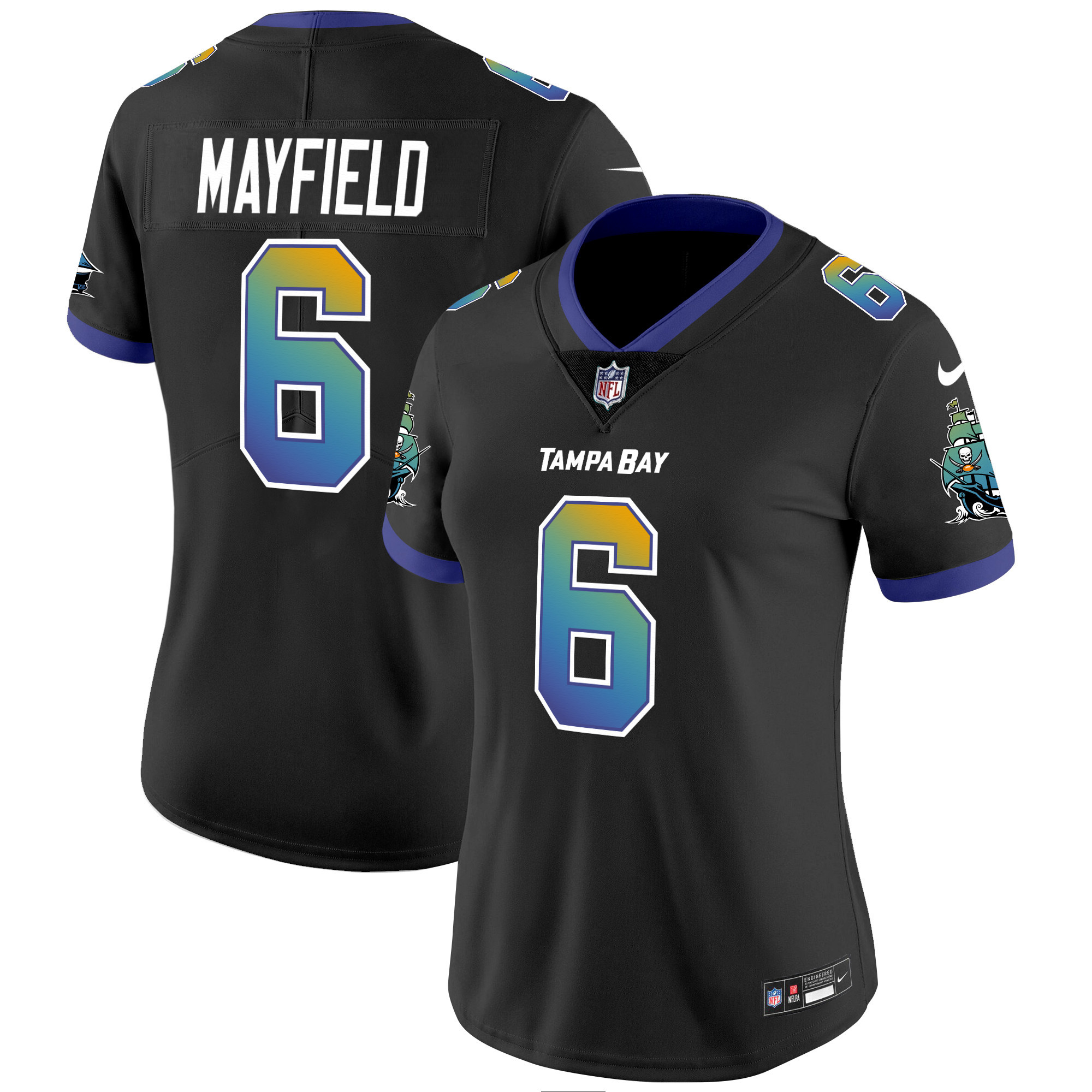 Baker Mayfield Women's Tampa Bay Buccaneers "Tampa City" Vapor Limited Black Jersey - All Stitched