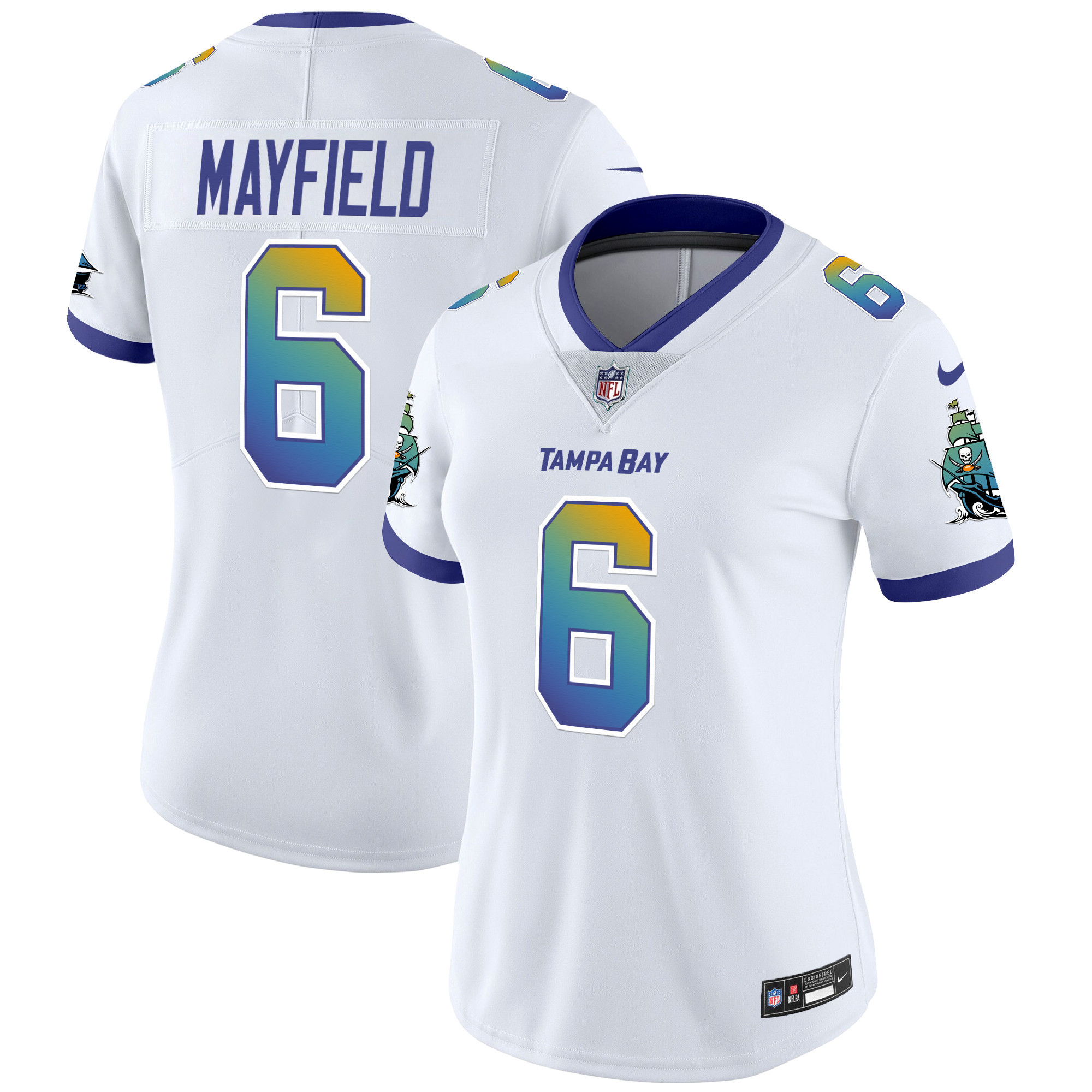 Baker Mayfield Women's Tampa Bay Buccaneers "Tampa City" Vapor Limited White Jersey - All Stitched