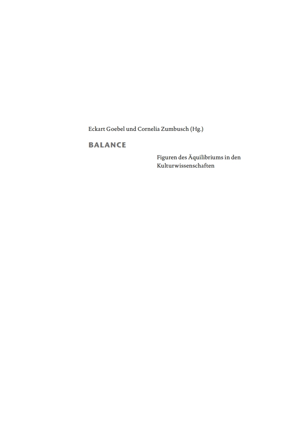 Balance Figuren des Ã„quilibriums in den Kulturwissenschaften 1st Edition â€“ PDF/EPUB Version Downloadable