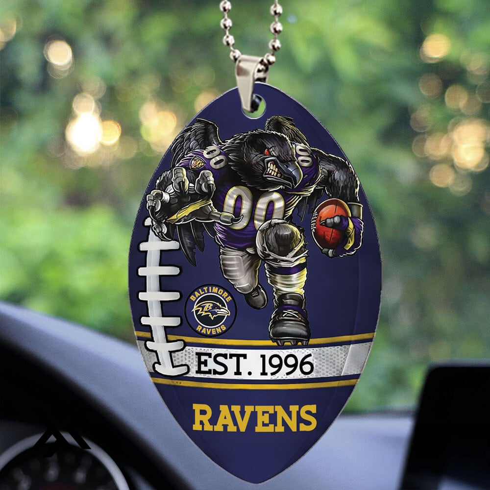 Baltimore Ravens Custom 2-Sided Acrylic Car Ornament