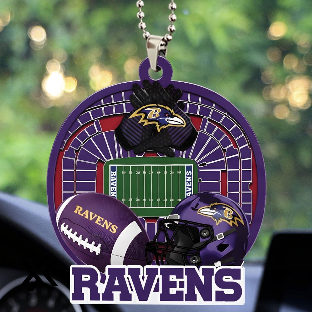 Baltimore Ravens Custom 2-Sided Acrylic Car Ornament