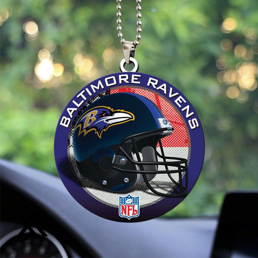 Baltimore Ravens Custom 2-Sided Acrylic Car Ornament