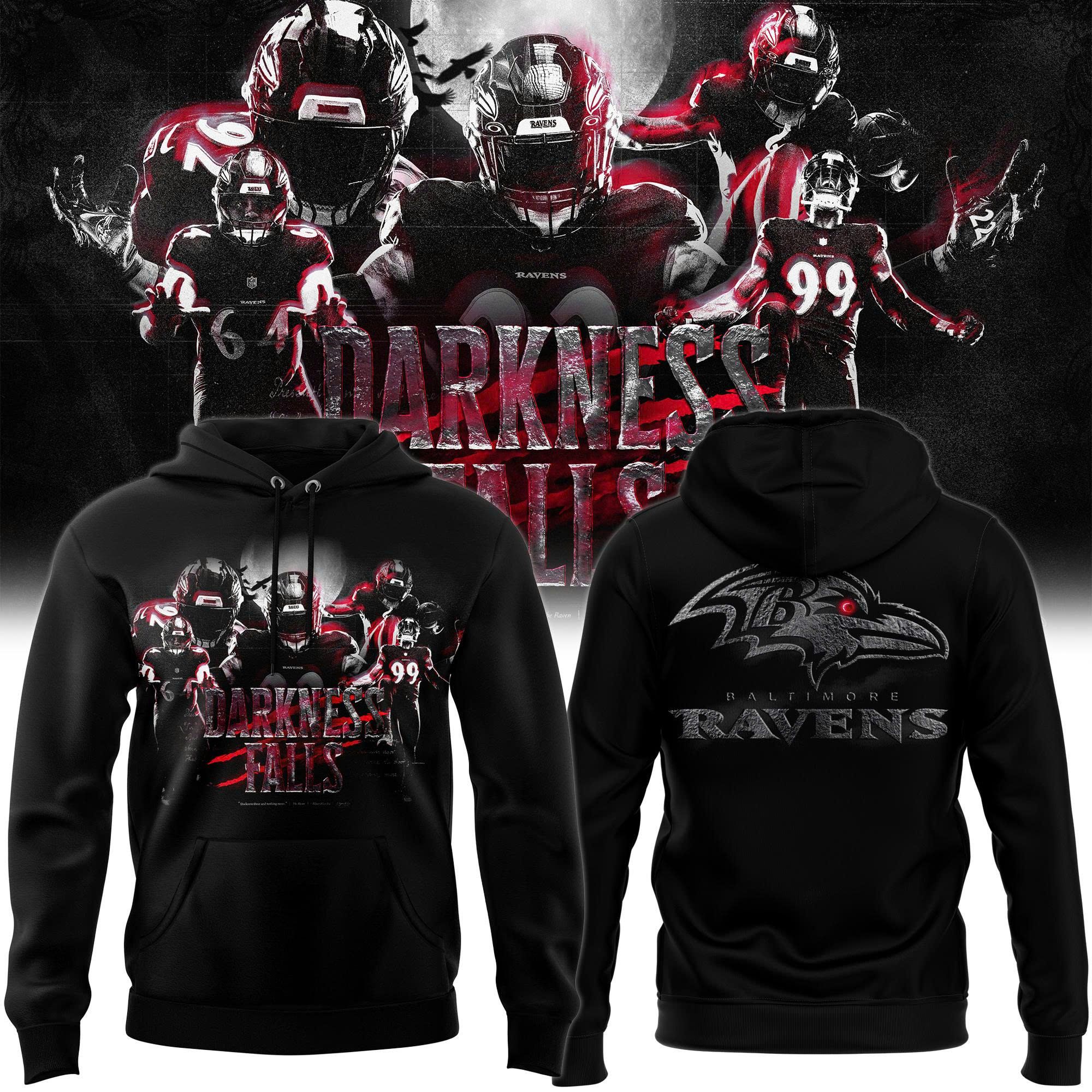 Baltimore Ravens Darkness Falls 25-26 Football Hoodie