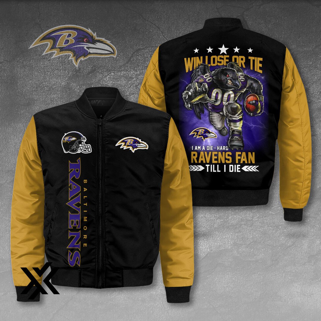Baltimore Ravens Men's 3D Bomber Jacket