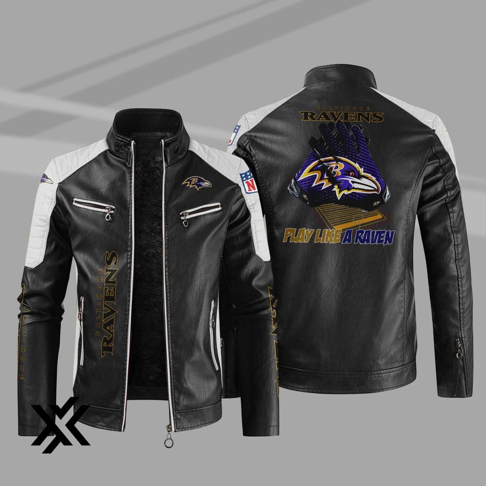Baltimore Ravens Men's Sport Leather Jacket