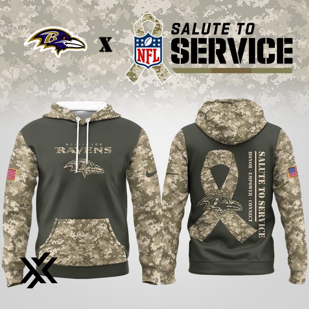Baltimore Ravens NFL Salute to Service Hoodie