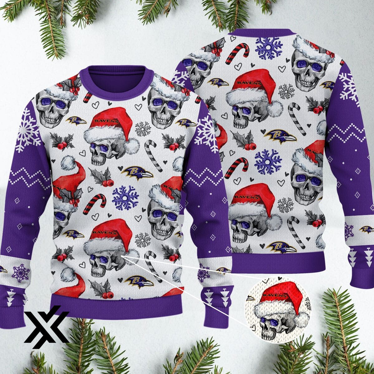 Baltimore Ravens Ugly Christmas Sweater 2025 Holiday