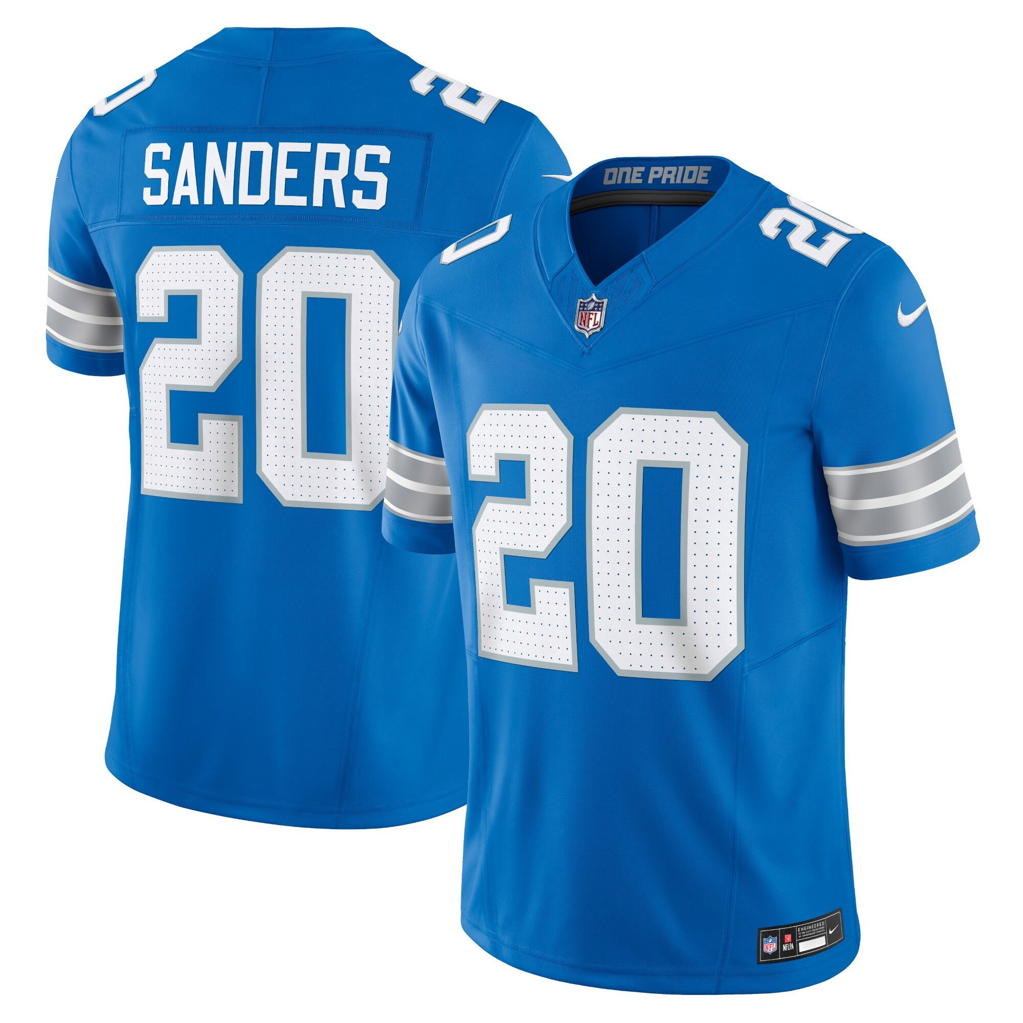 Barry Sanders Men's Detroit Lions 2024 Vapor Limited Blue Jersey - All Stitched
