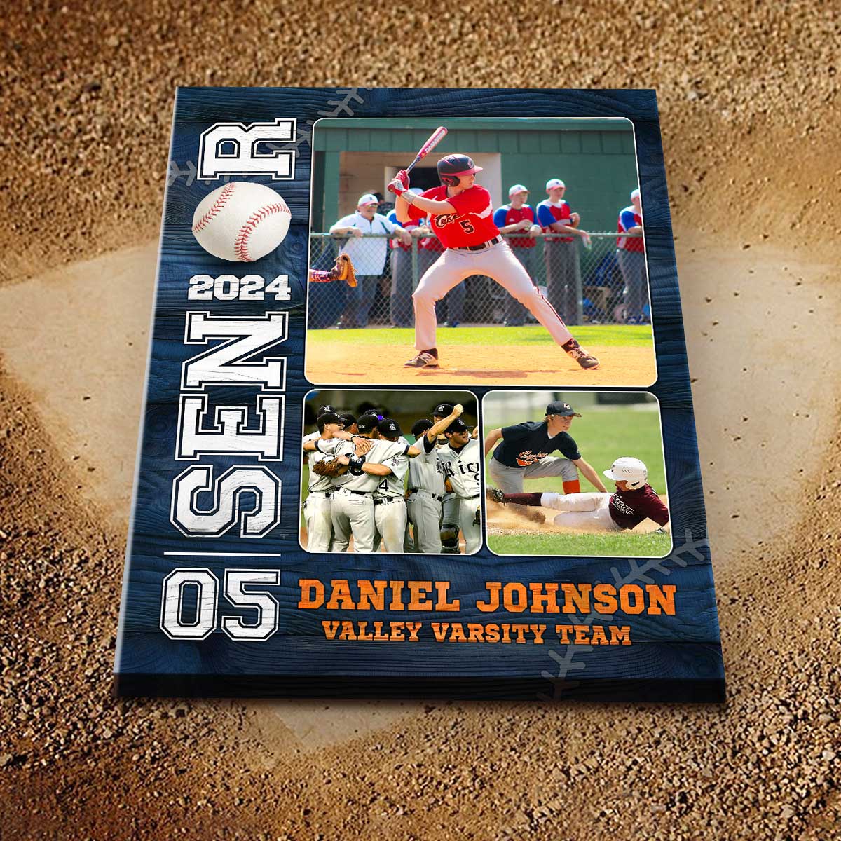 Baseball Senior Custom Picture Canvas, Baseball Senior Night Gifts, Baseball Player Christmas Gifts, Baseball Team Gift, Personalized Baseball Canvas