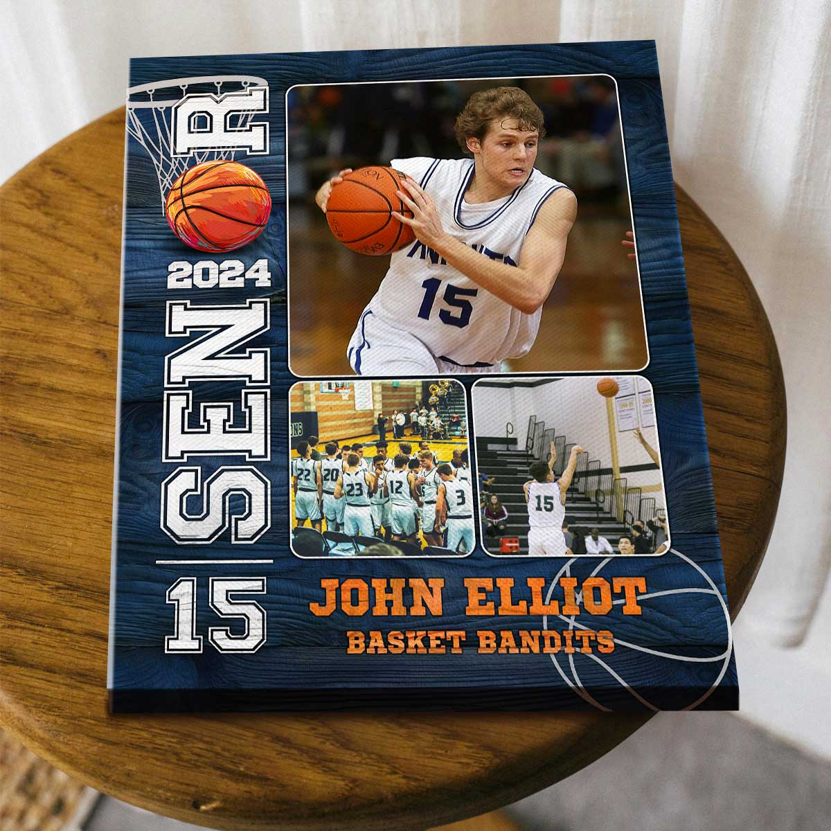 Basketball Senior Custom Picture Canvas, Senior Gifts For Basketball Players, Basketball Player Christmas Gifts, Basketball Senior Night Canvas