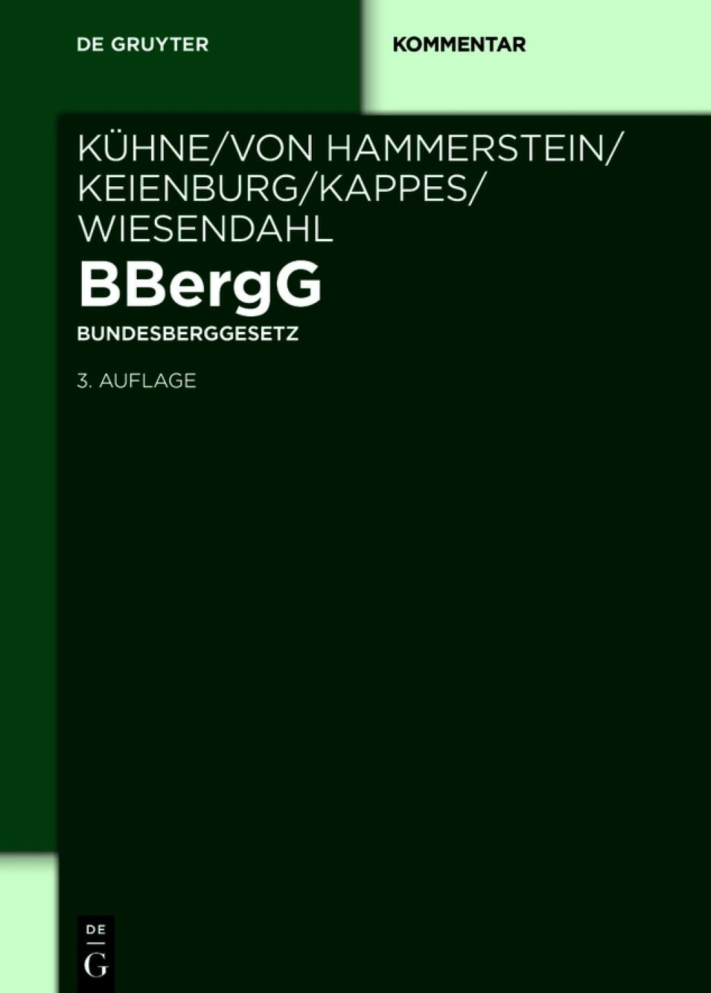 BBergG Bundesberggesetz Kommentar 3rd Edition â€“ PDF/EPUB Version Downloadable