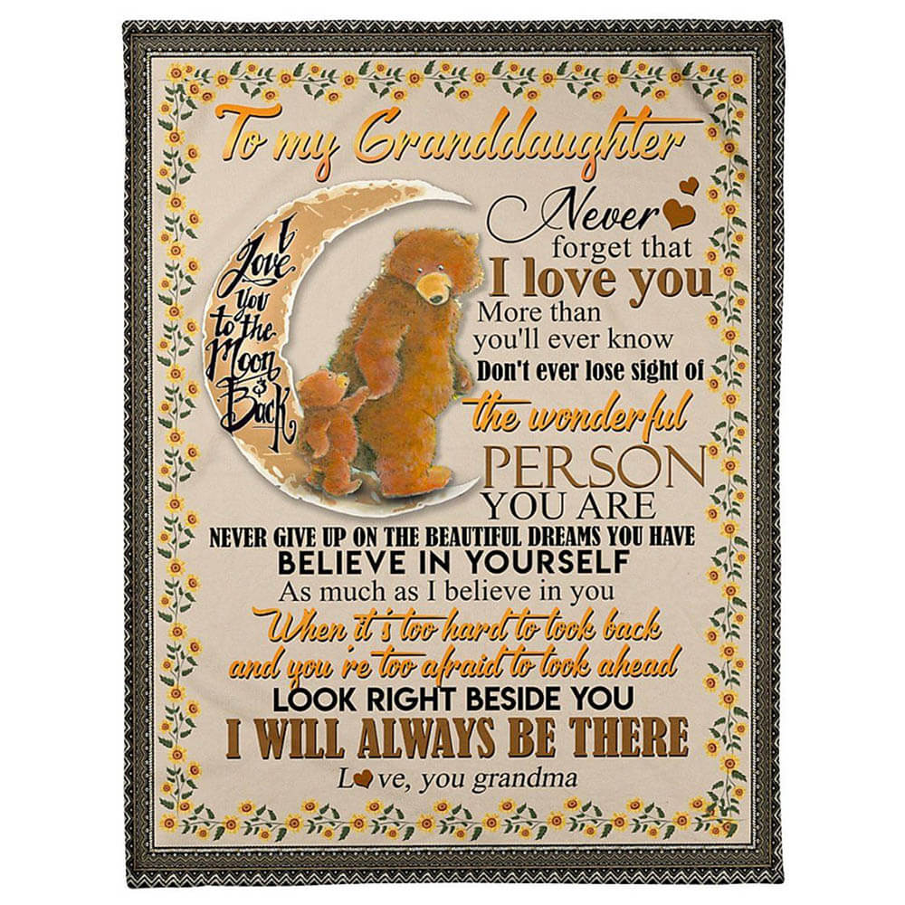 Bears Grandma To Granddaughter Trending For Family Fleece Quilt Blanket - TopBestClothing