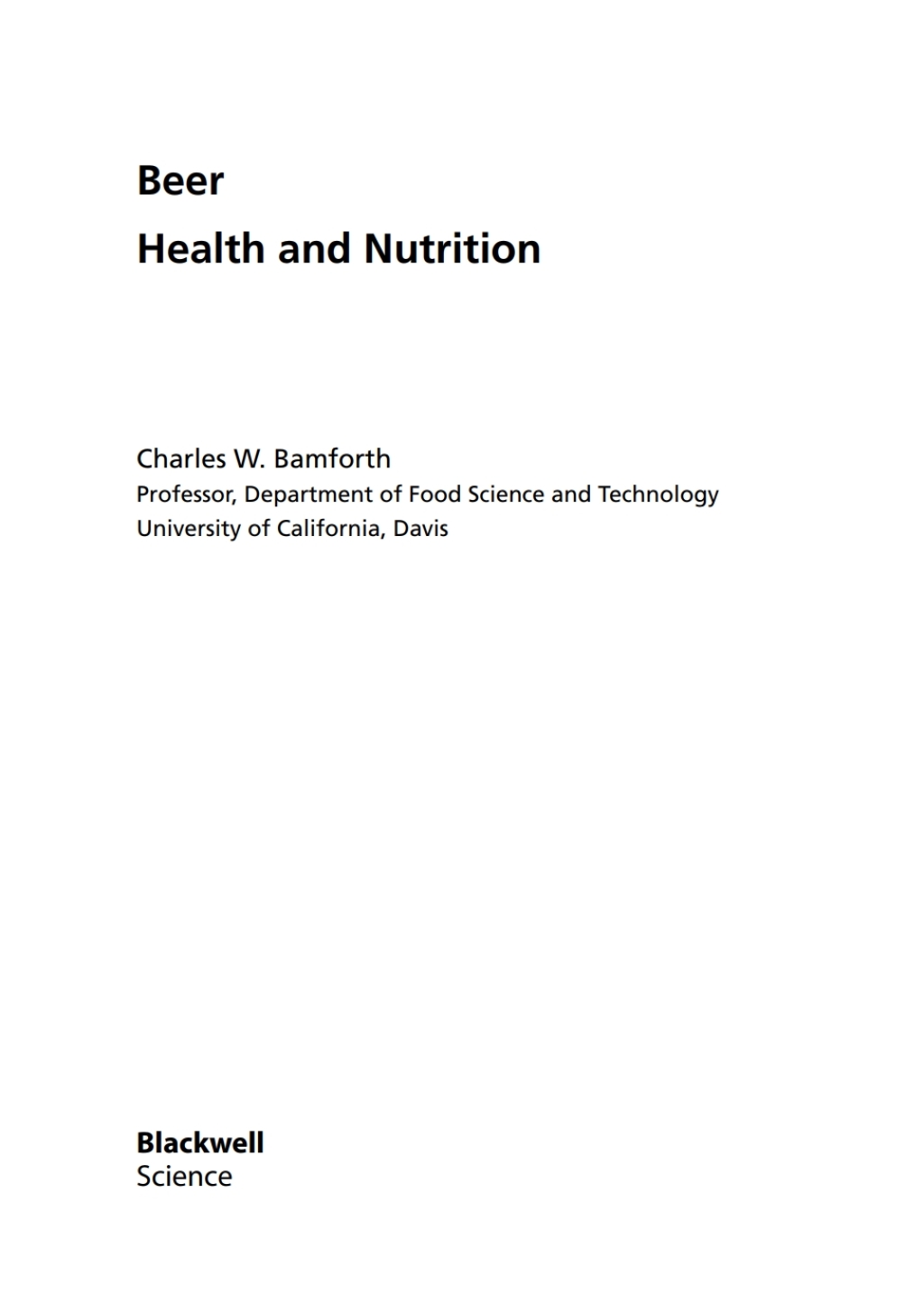 Beer Health and Nutrition 1st Edition â€“ PDF/EPUB Version Downloadable