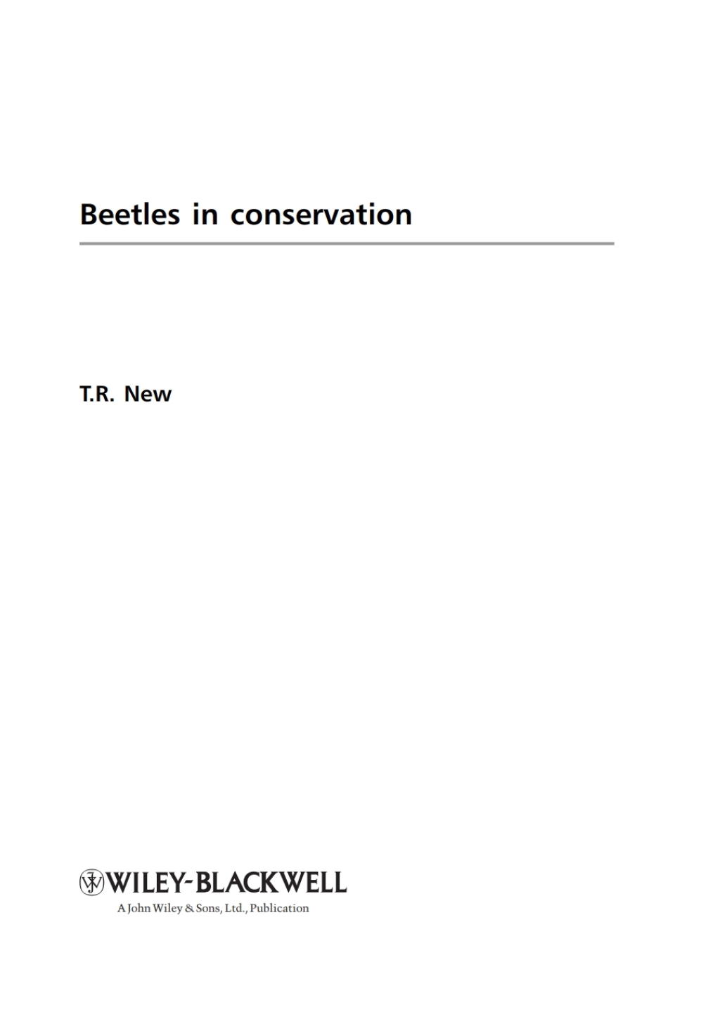 Beetles in Conservation 1st Edition â€“ PDF/EPUB Version Downloadable