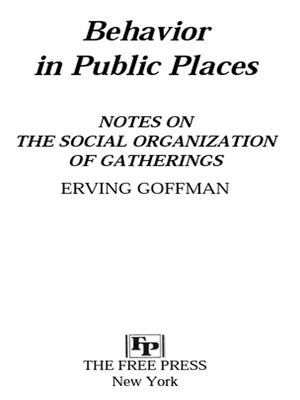 Behavior in Public Places - (PDF/EPUB Version)