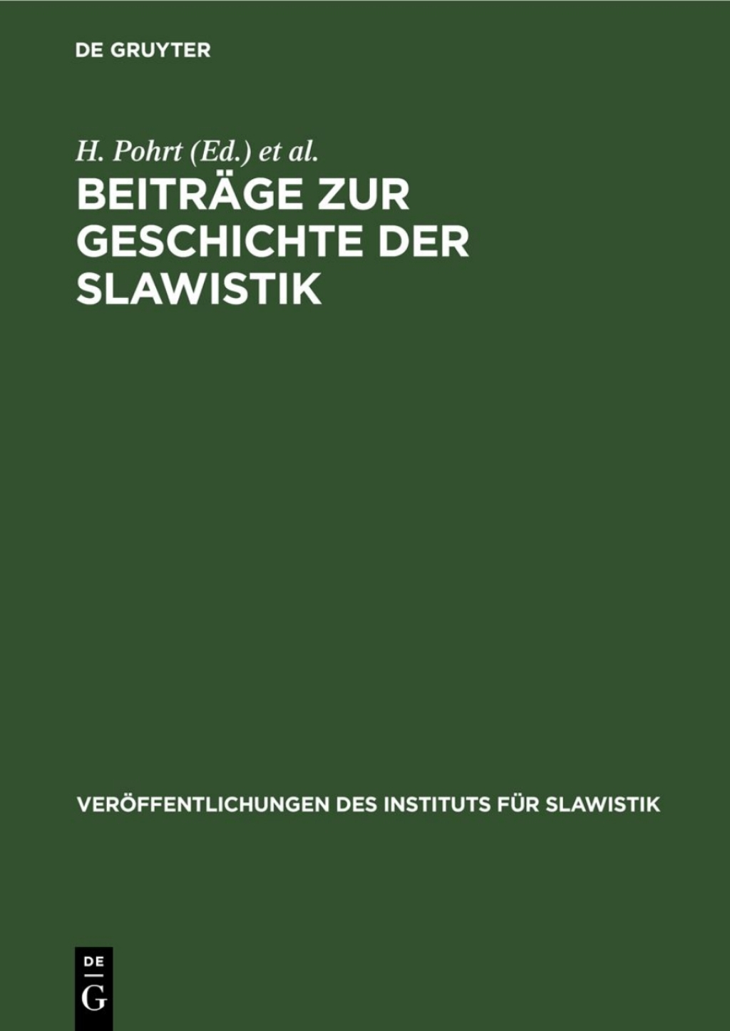 BeitrÃ¤ge zur Geschichte der Slawistik 1st Edition â€“ PDF/EPUB Version Downloadable