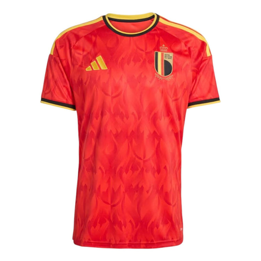 Belgium 26 Home Football Shirt Red Bold Gold