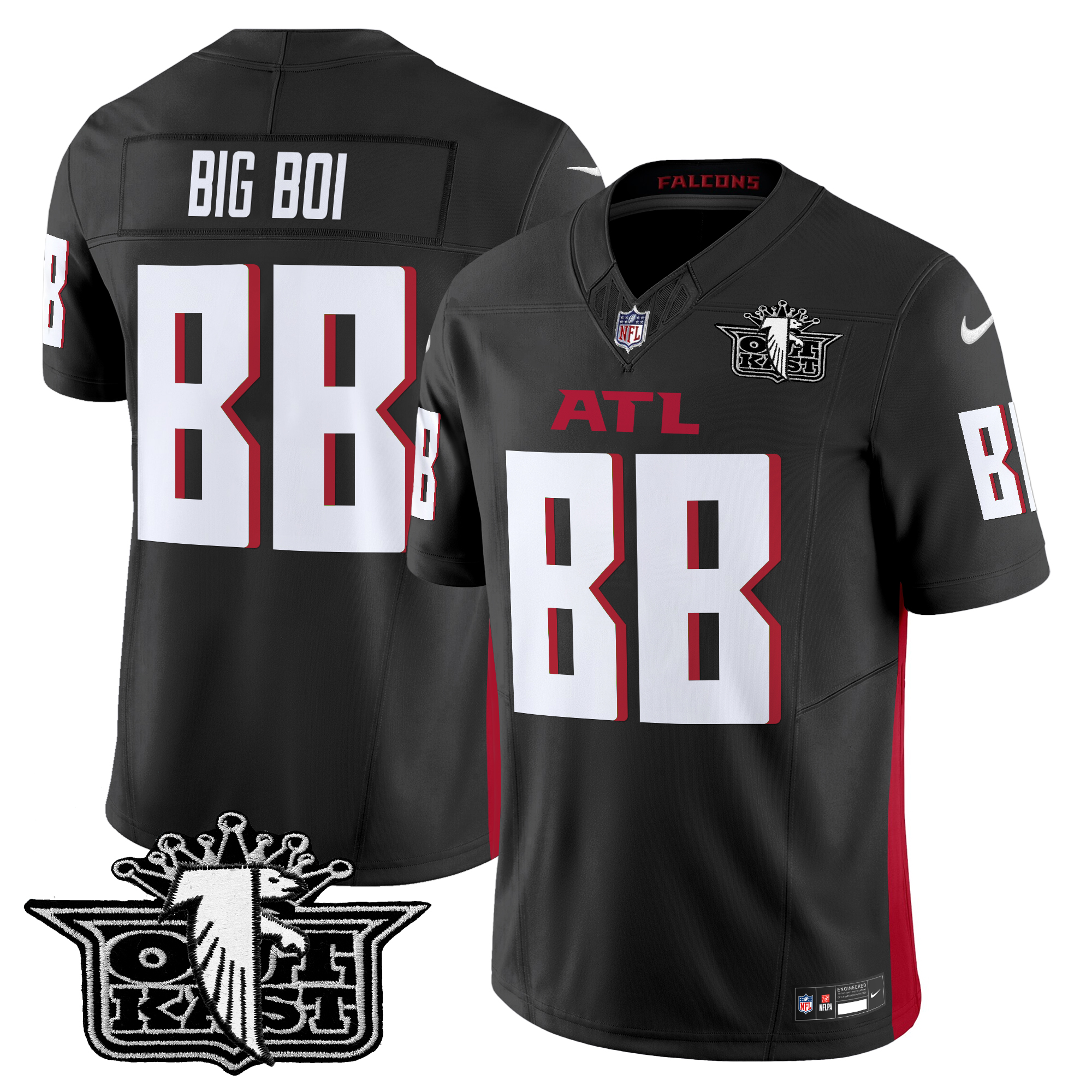 Big Boi Men's Outkast x Atlanta Falcons 2024 Vapor Limited Black Jersey - All Stitched