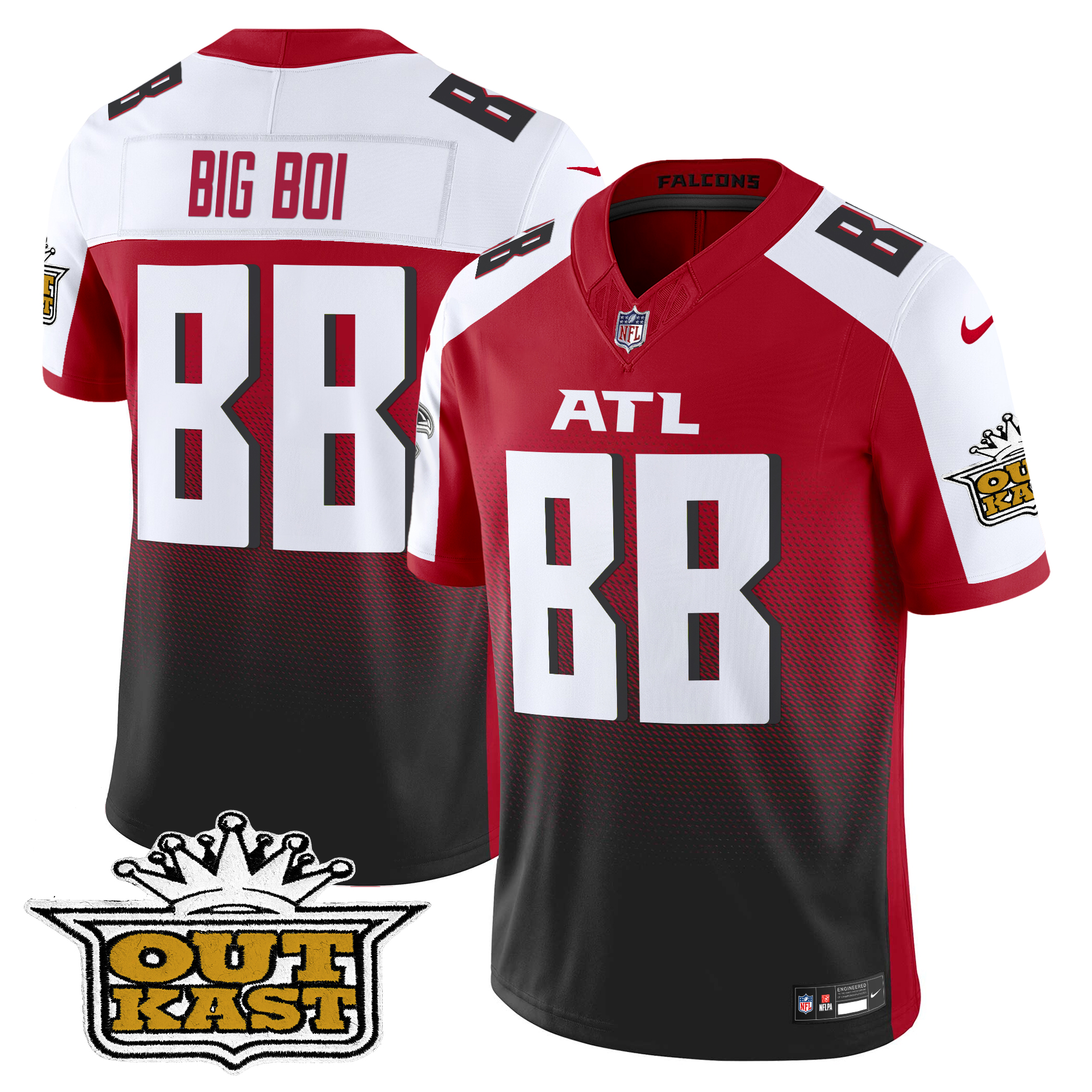 Big Boi Men's Outkast x Atlanta Falcons 2024 Vapor Limited Red Alternate Jersey - All Stitched