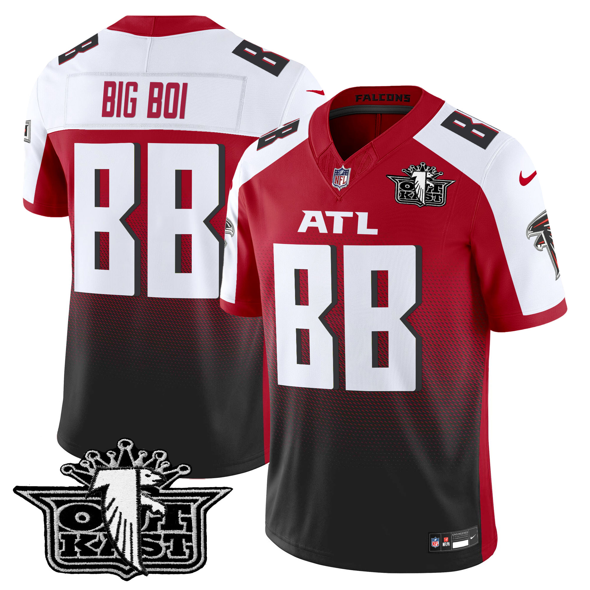 Big Boi Men's Outkast x Atlanta Falcons 2024 Vapor Limited Red Alternate Jersey - All Stitched